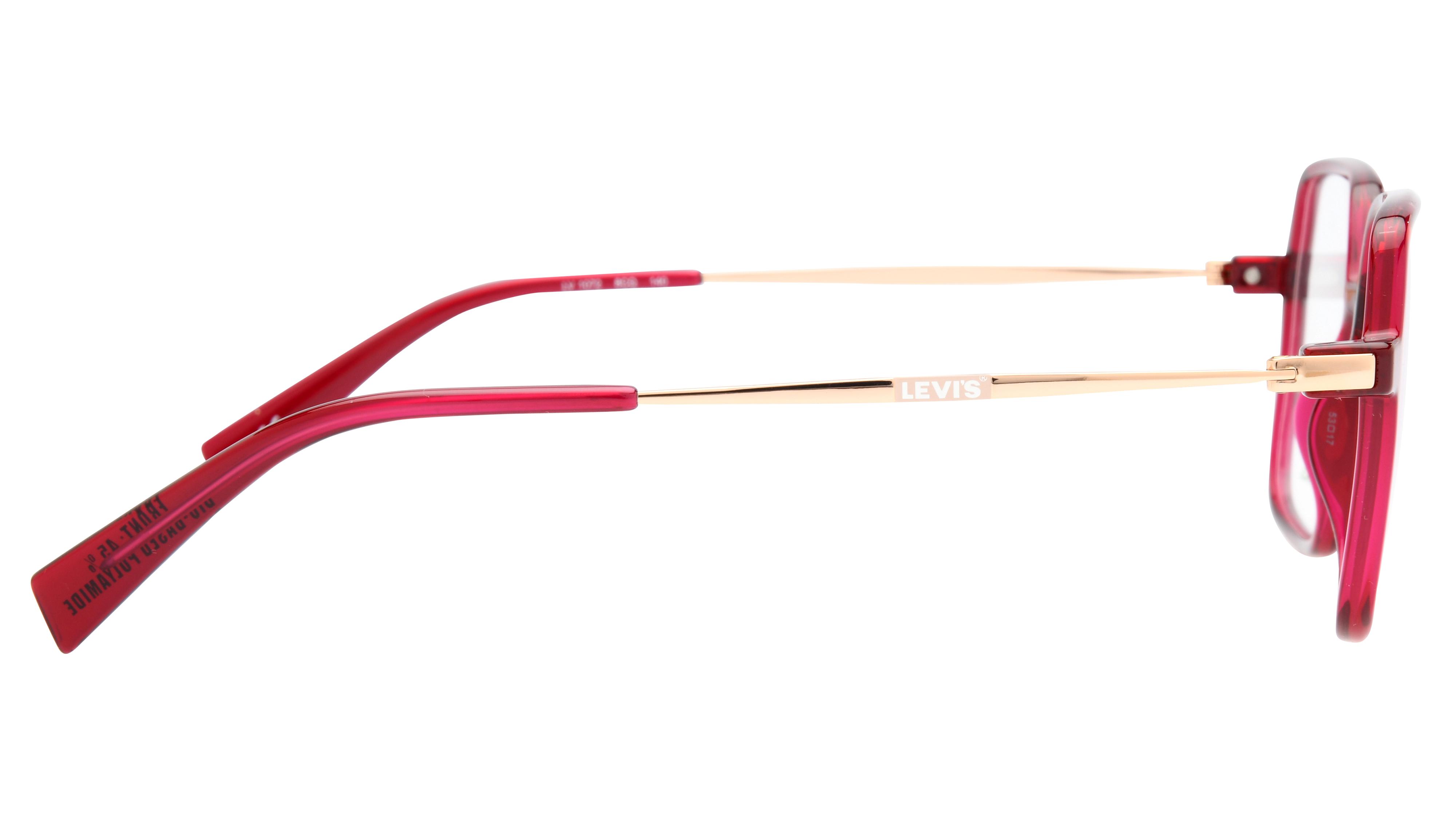 Lunettes de vue Levi's Femme Rouge Carré Lv1072 Droite