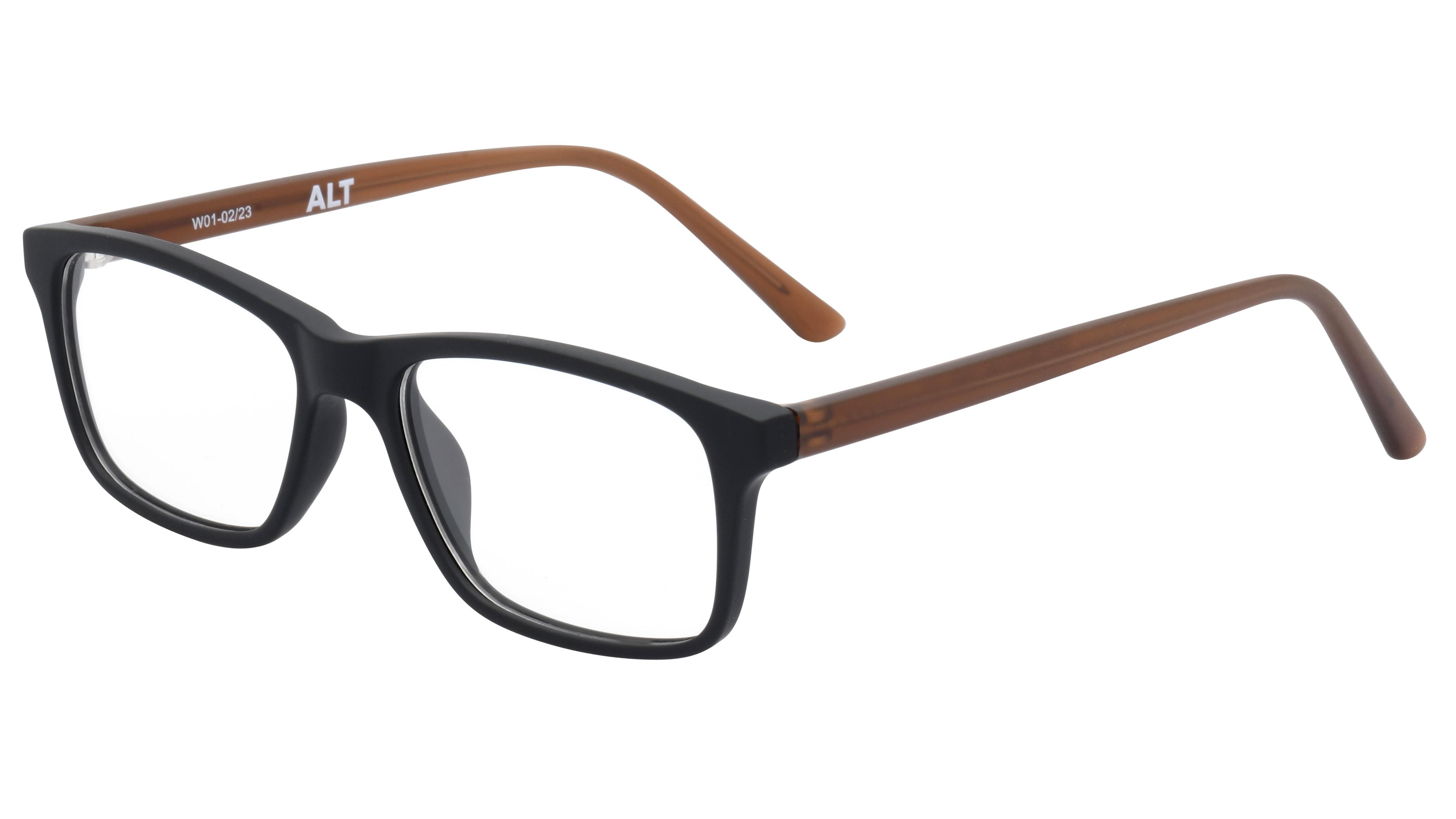Lunettes de vue Alternance Enfant Noir Rectangle Alt23114 Trois-Quart