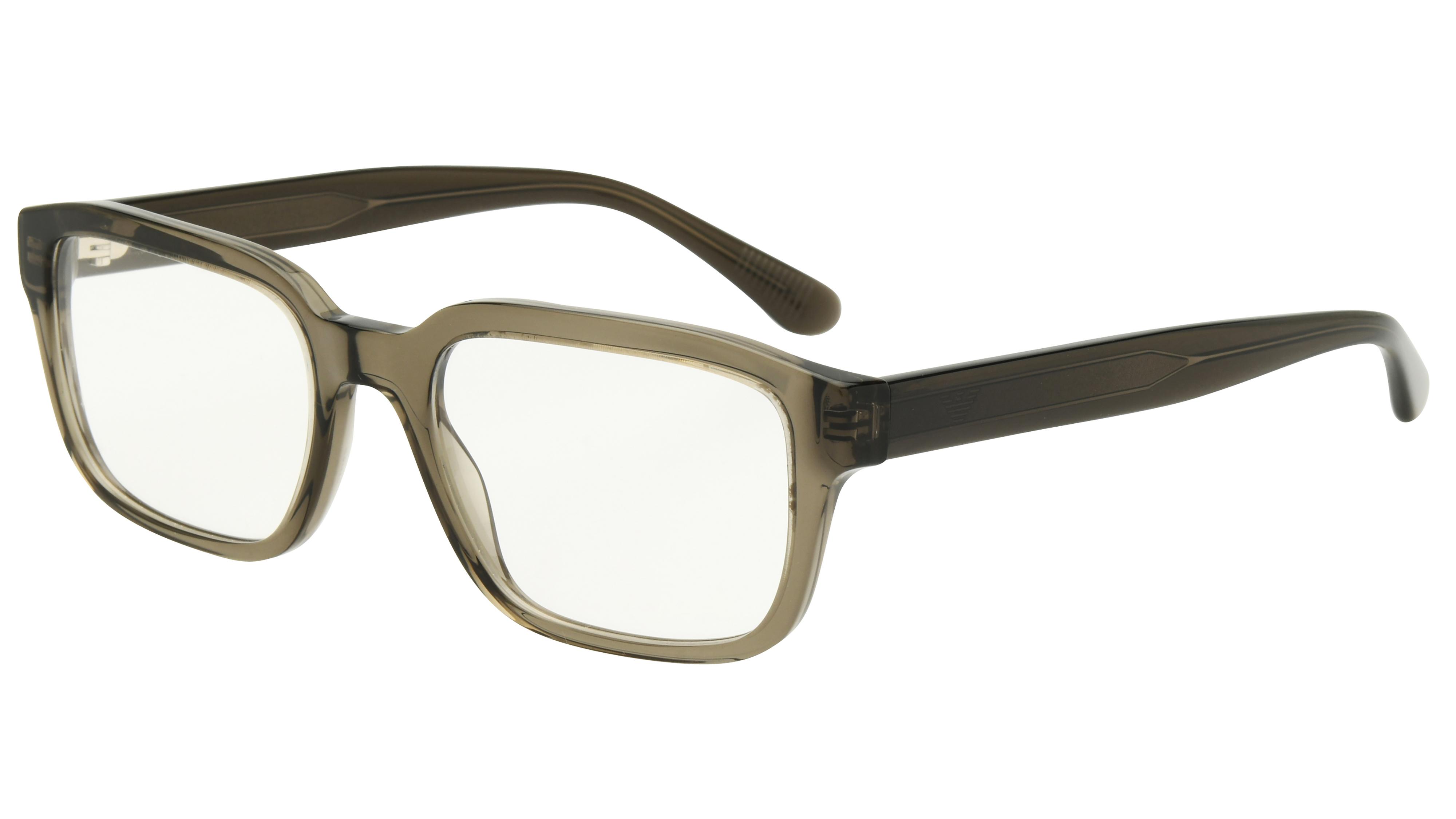 Lunettes de vue Emporio Armani Homme Marron Rectangle EA3255 Trois-Quart