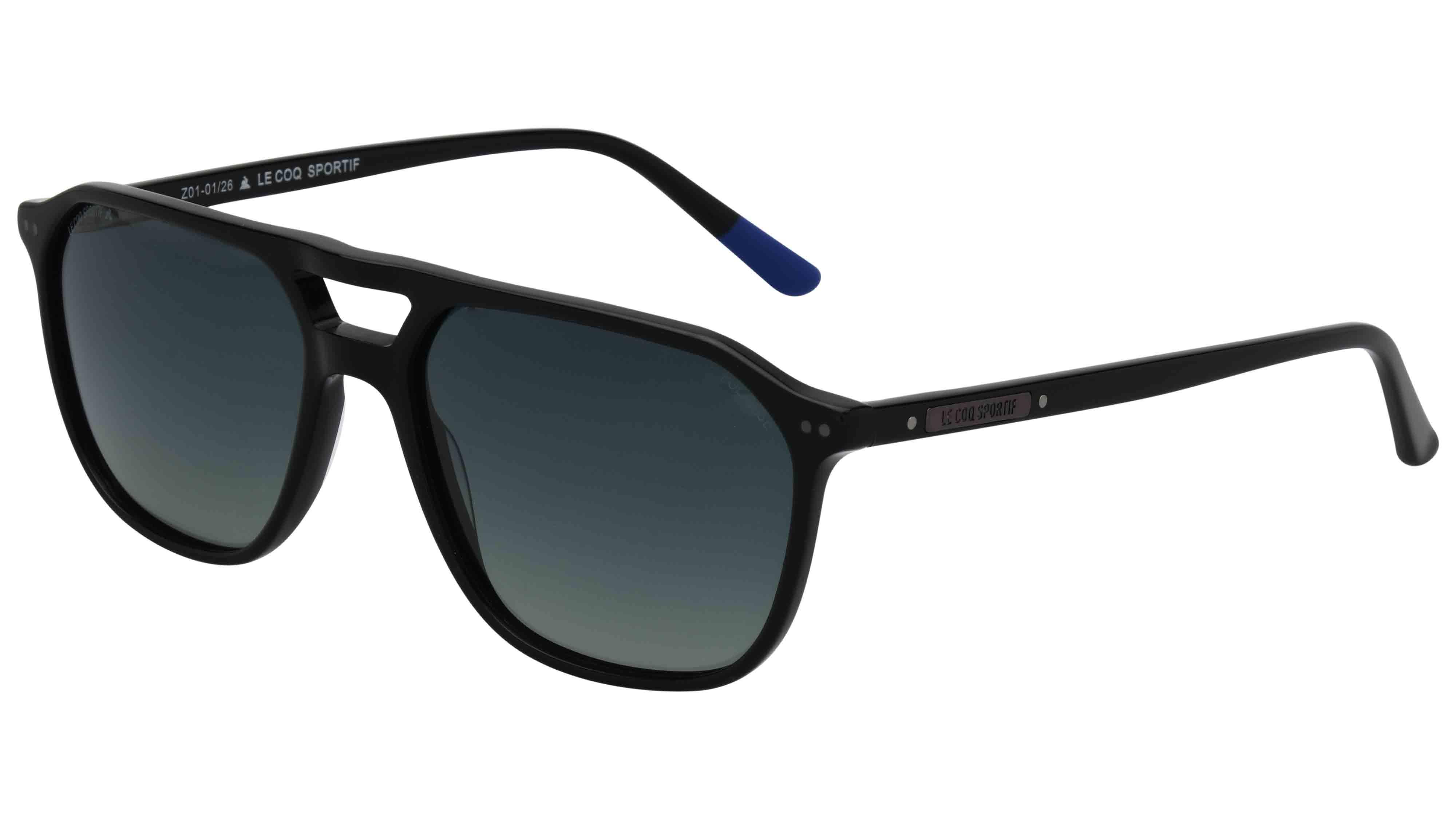 Lunettes de soleil Le Coq Sportif Homme Noir Aviateur Lcs2404/S Trois-Quart
