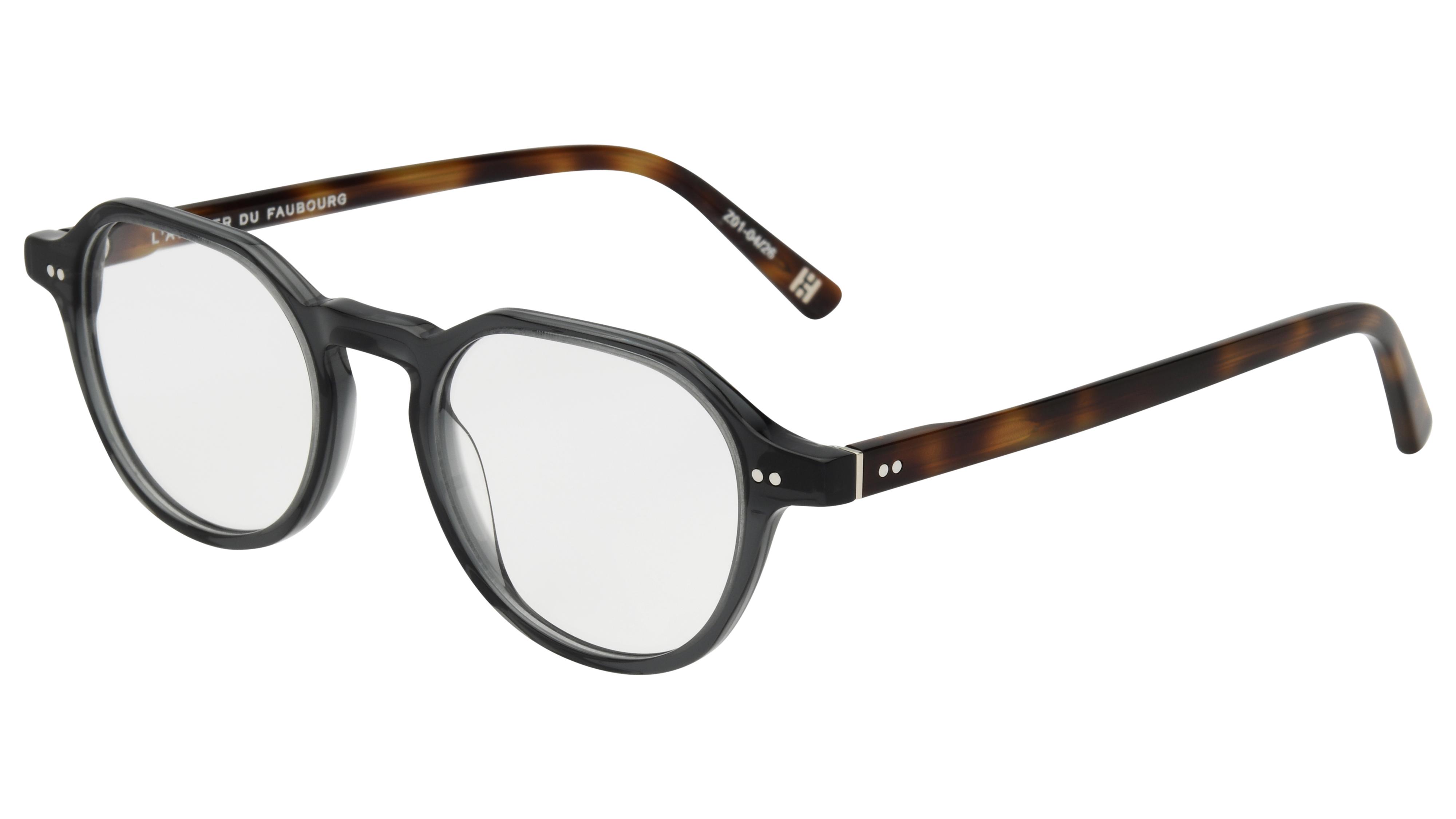 Lunettes de vue L'Atelier du Faubourg Homme Gris Pantos adf2603 Trois-Quart