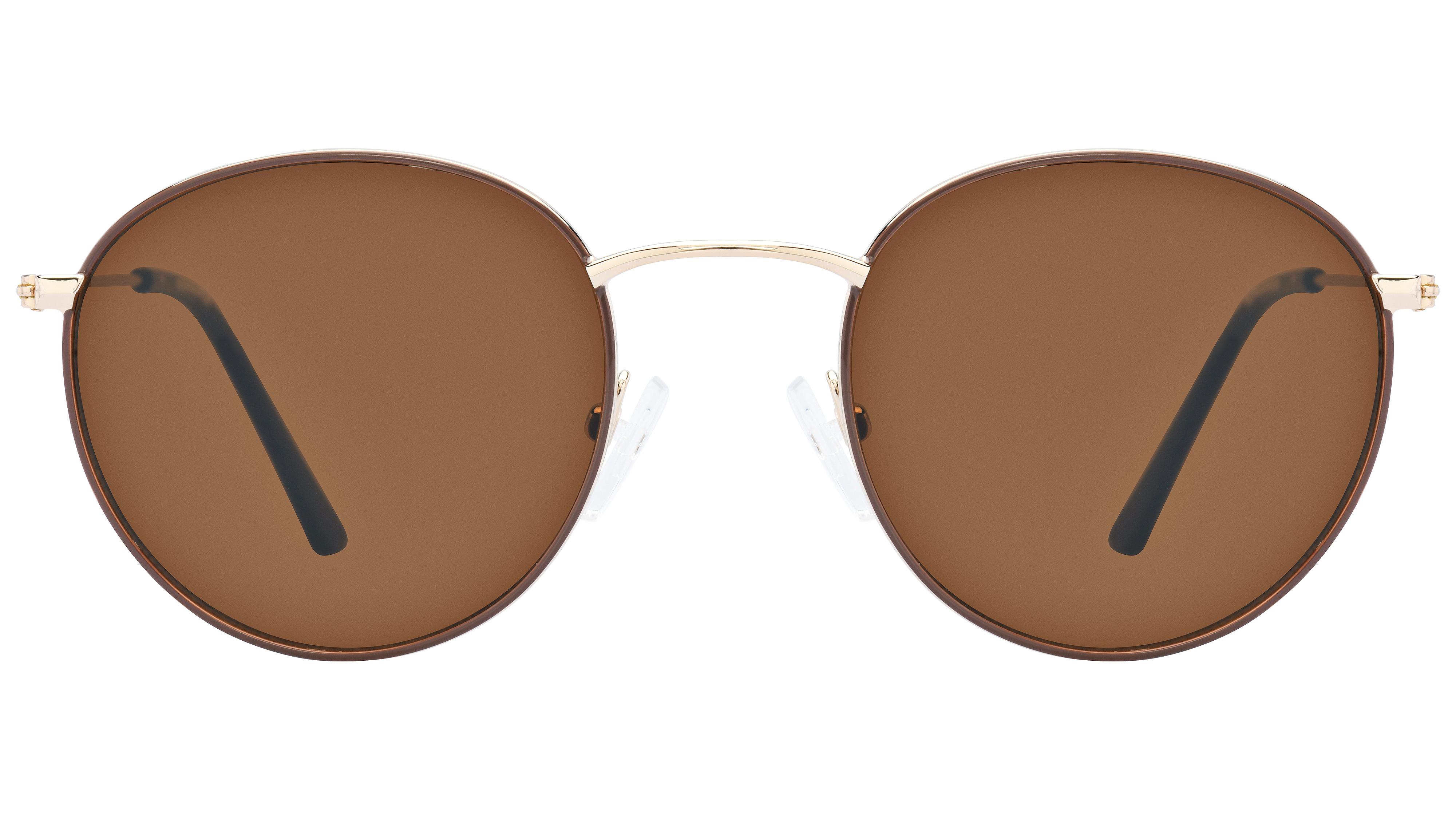 Lunettes de soleil Alternance Mixte Marron Ronde Alt21202 Face