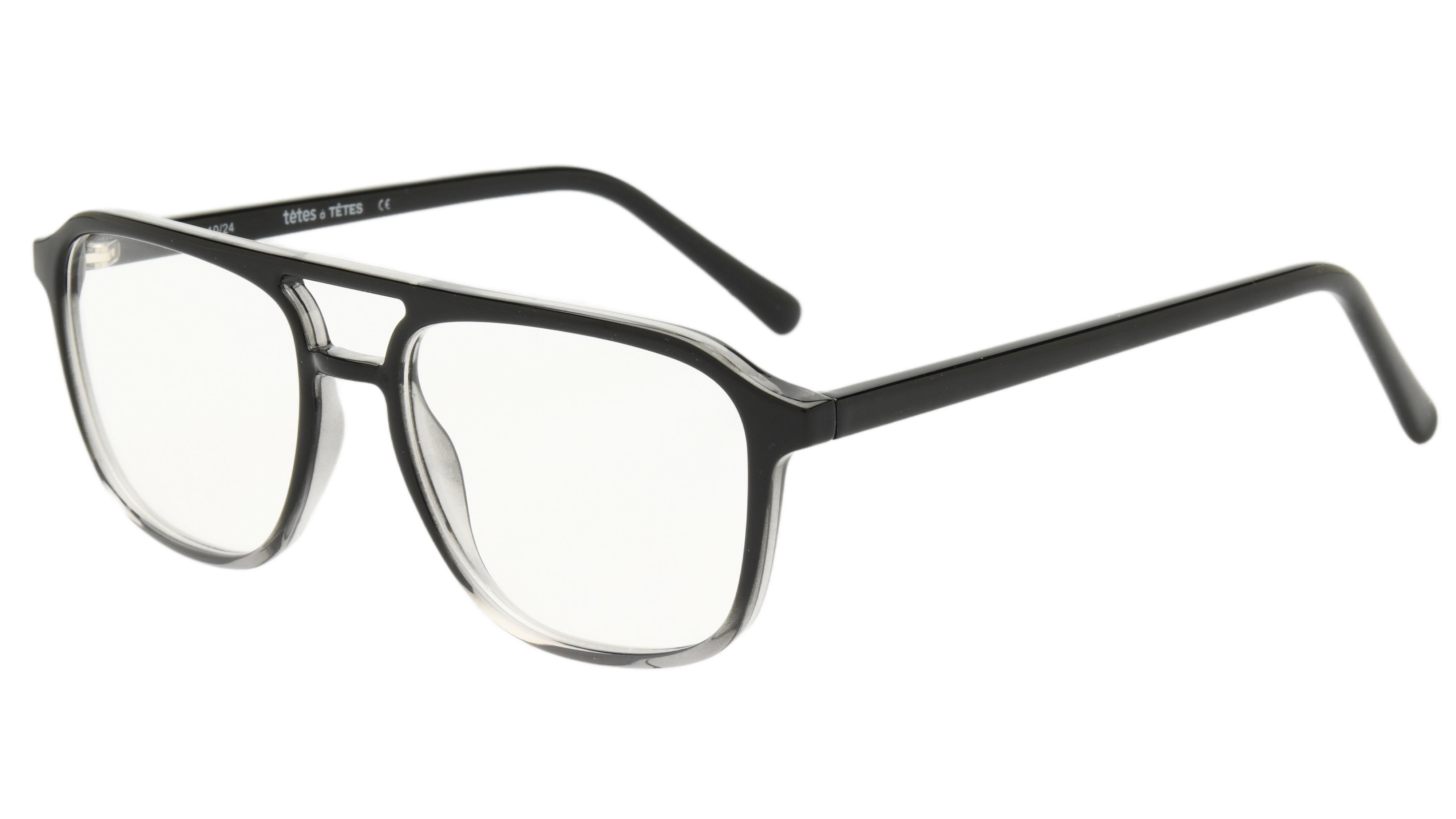 Lunettes de vue têtes à TETES Homme Gris Aviateur Tat2502 Trois-Quart