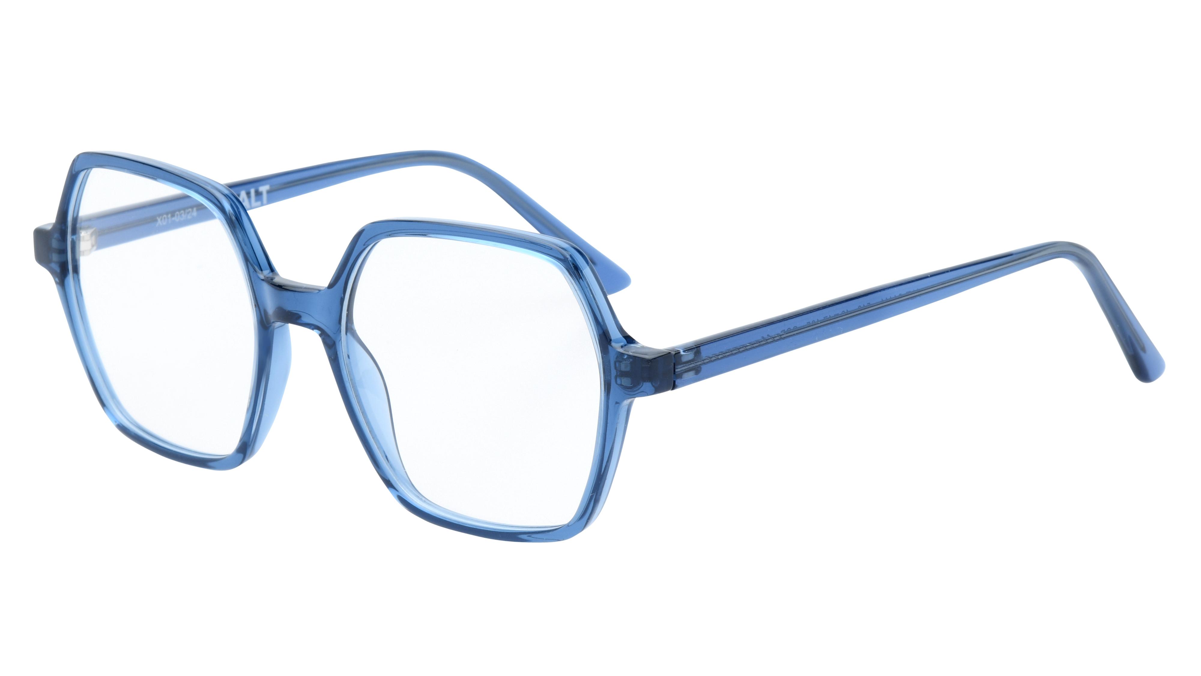 Lunettes de vue Alternance Femme Bleu Carré alternance Trois-Quart