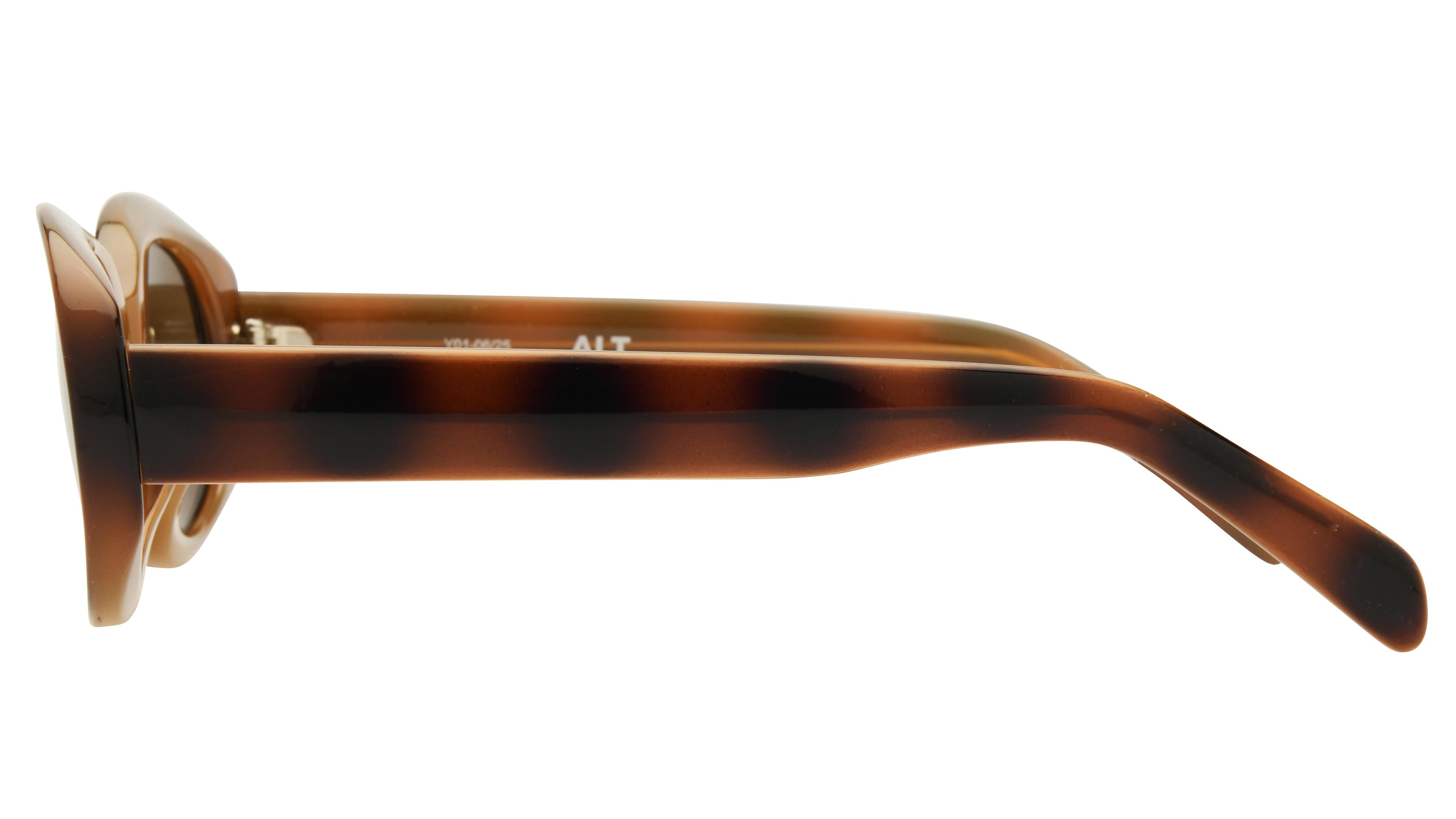 Lunettes de soleil Alternance Femme Marron Ovale Alt24204 Gauche