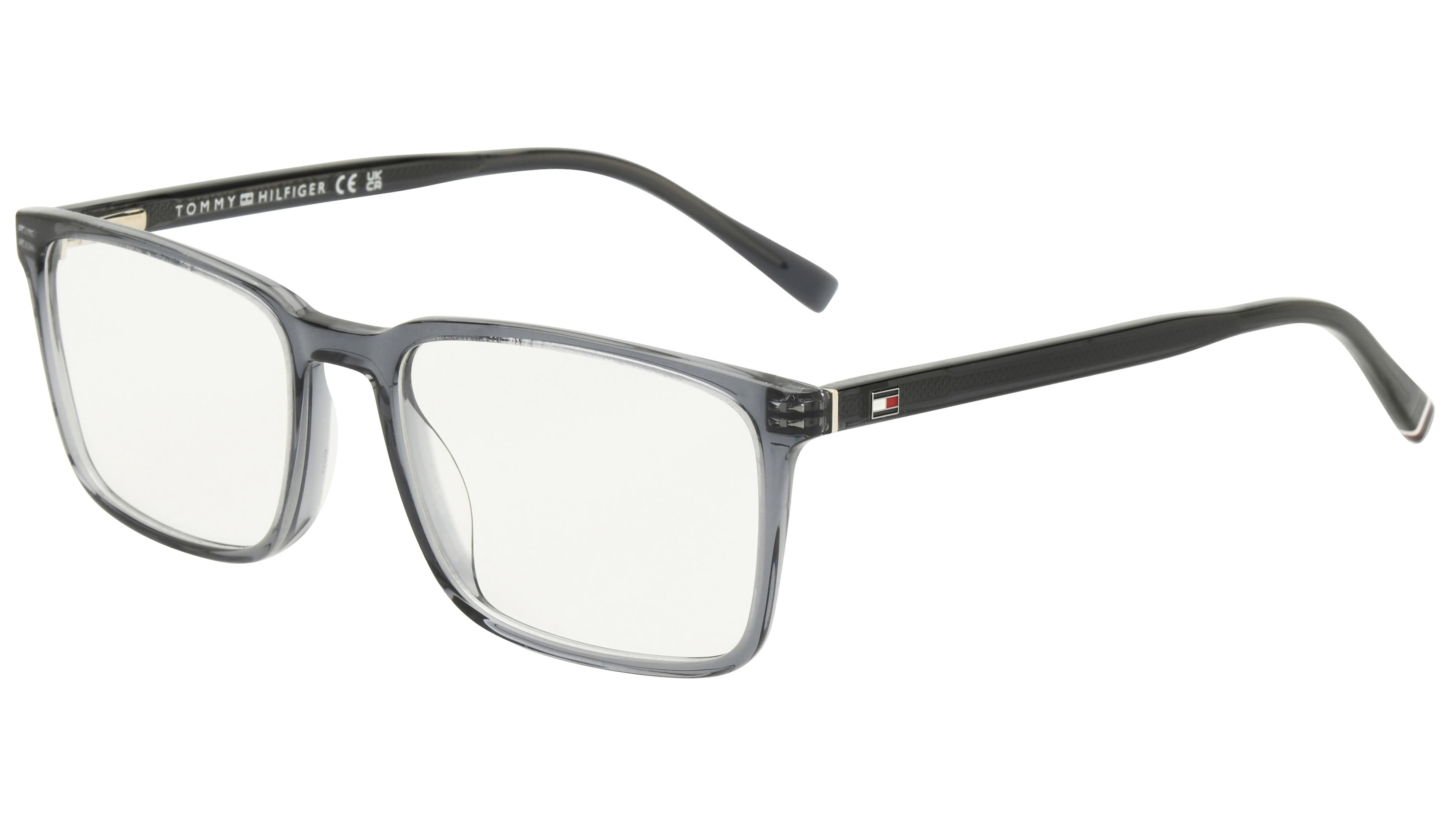 Lunettes de vue Tommy Hilfiger Homme Gris Rectangle Th2269 Trois-Quart