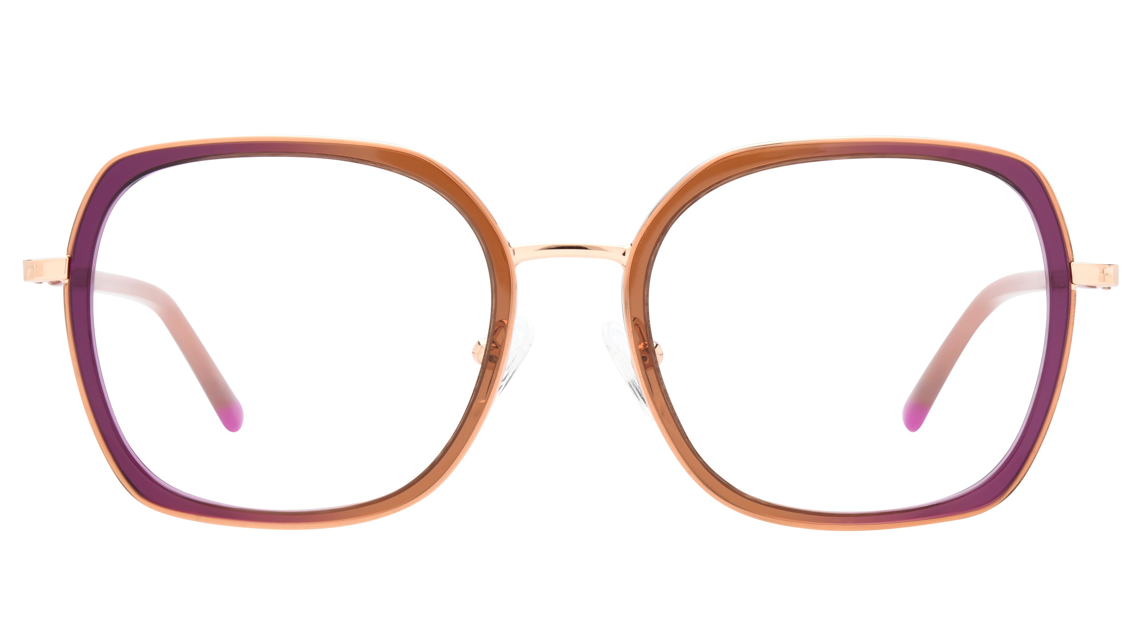 Lunettes de vue Lunatic Femme Marron Carré Lun2602 Face
