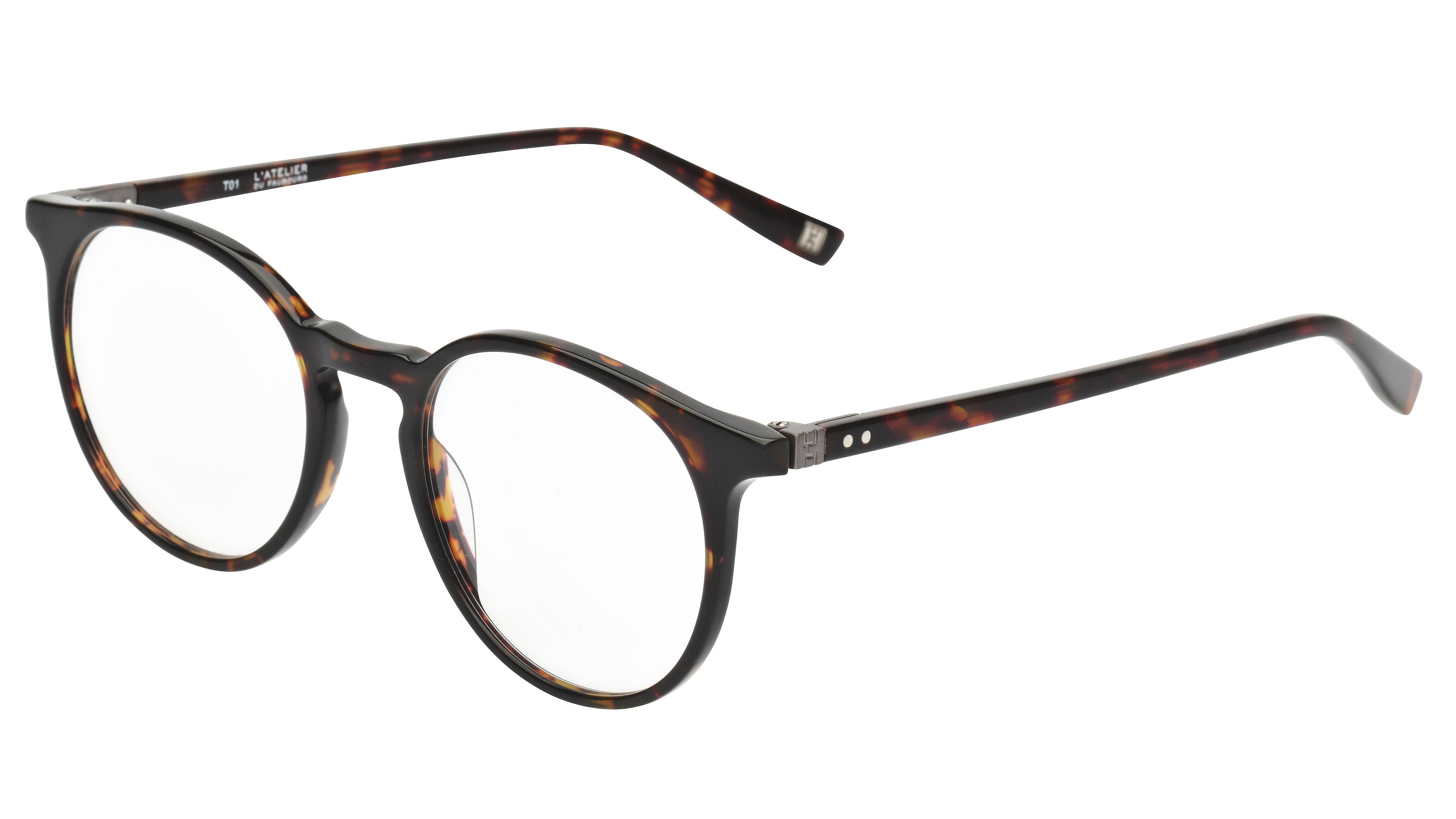 Lunettes de vue L'Atelier du Faubourg Homme Ecaille Pantos Adf2001 Trois-Quart