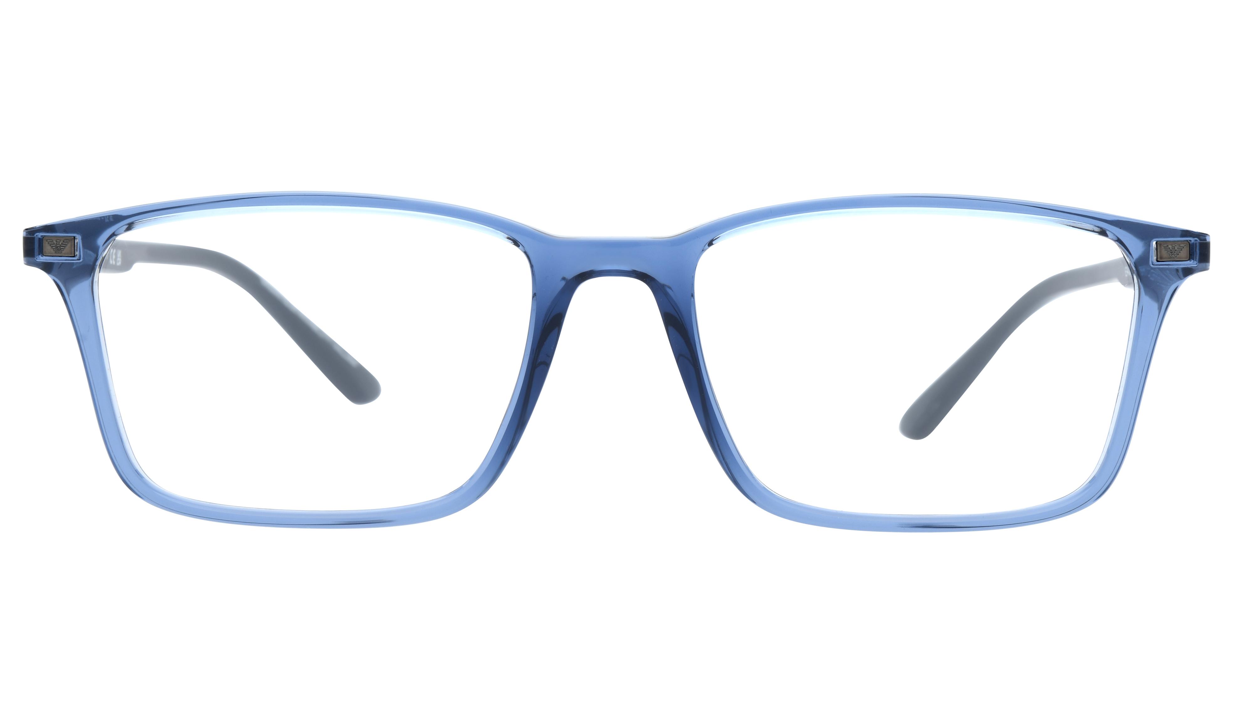 Lunettes de vue Emporio Armani Homme Bleu Rectangle EA3237 Face