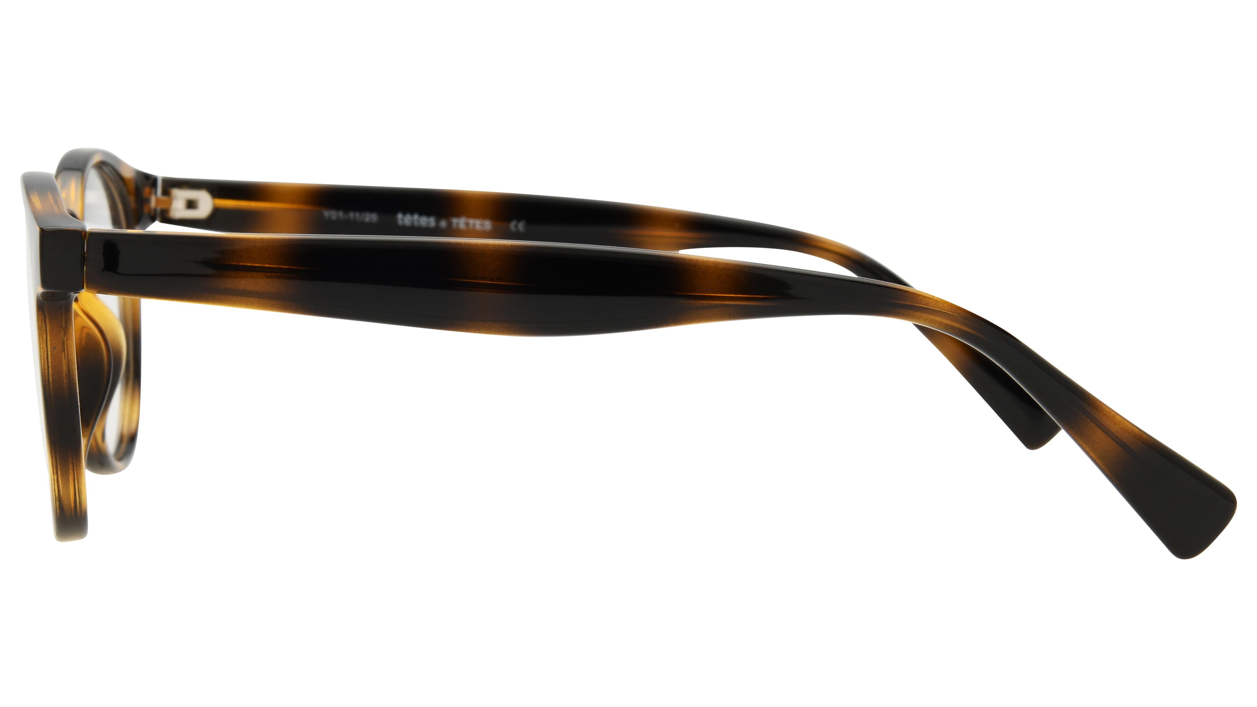 Lunettes de vue têtes à TETES Homme Ecaille Pantos tat2604 Gauche