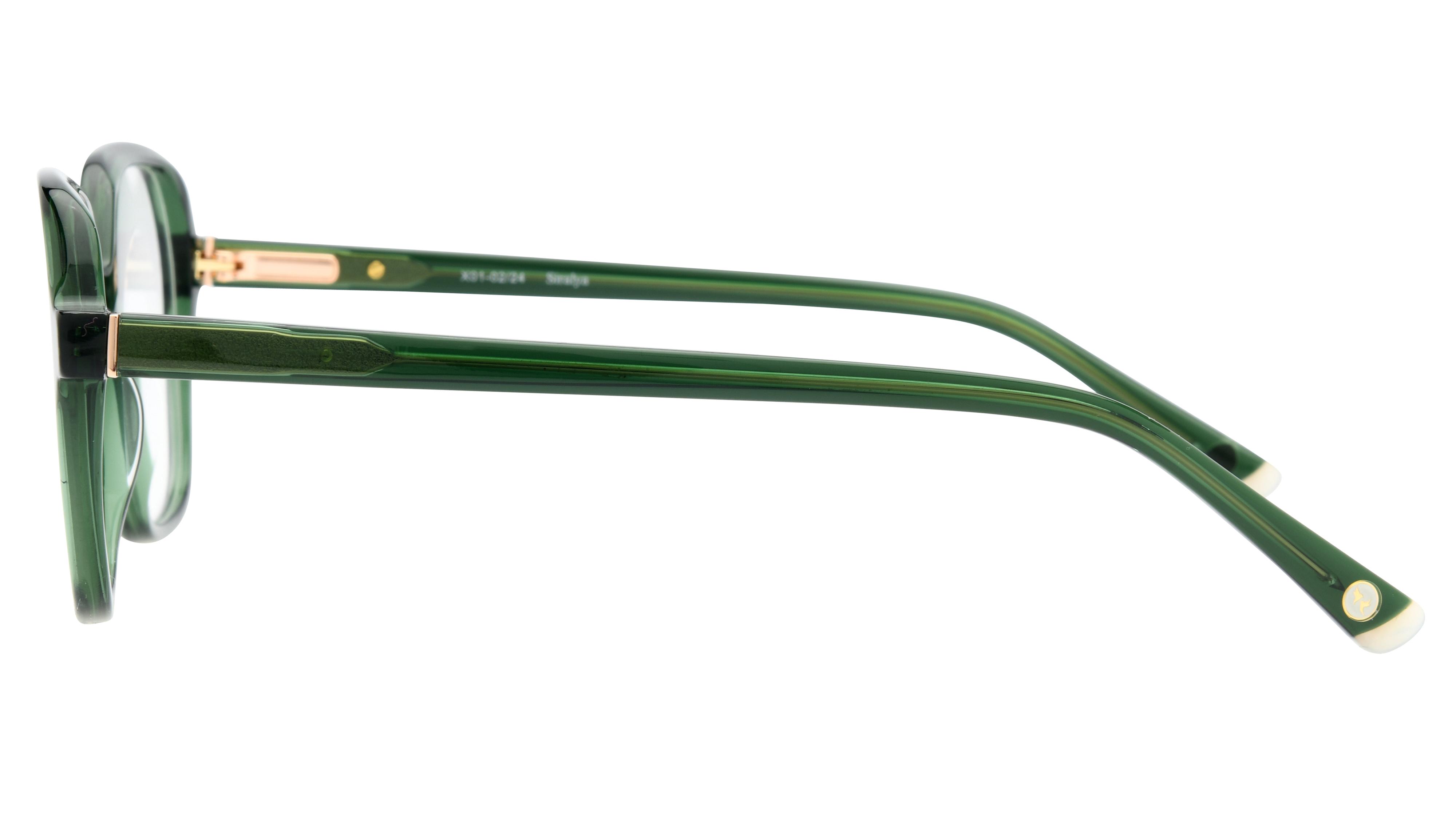 Lunettes de vue Siralya Femme Vert Rectangle Sir2404 Gauche