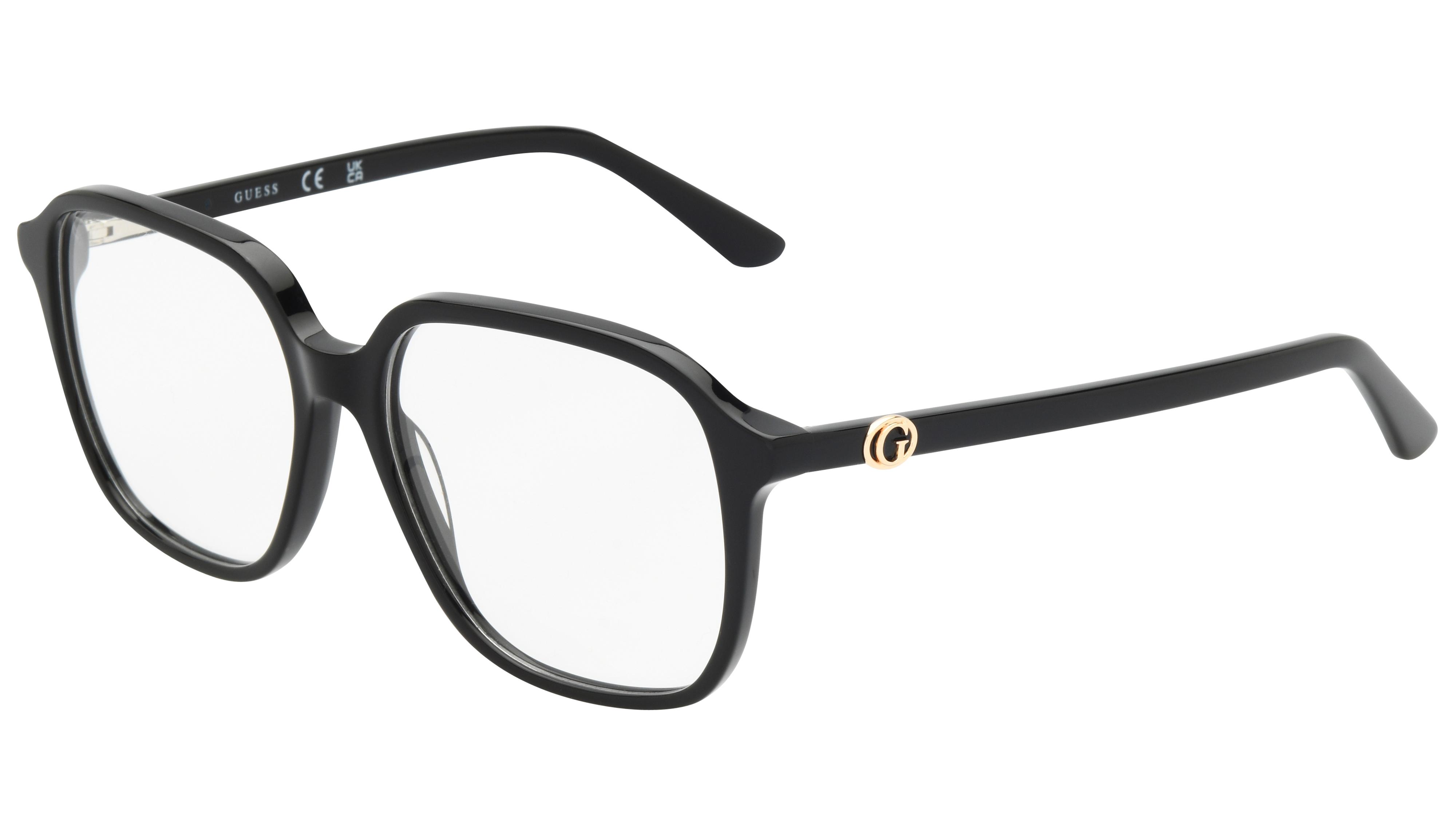 Lunettes de vue Guess Femme Noir Carré GU50309 Trois-Quart