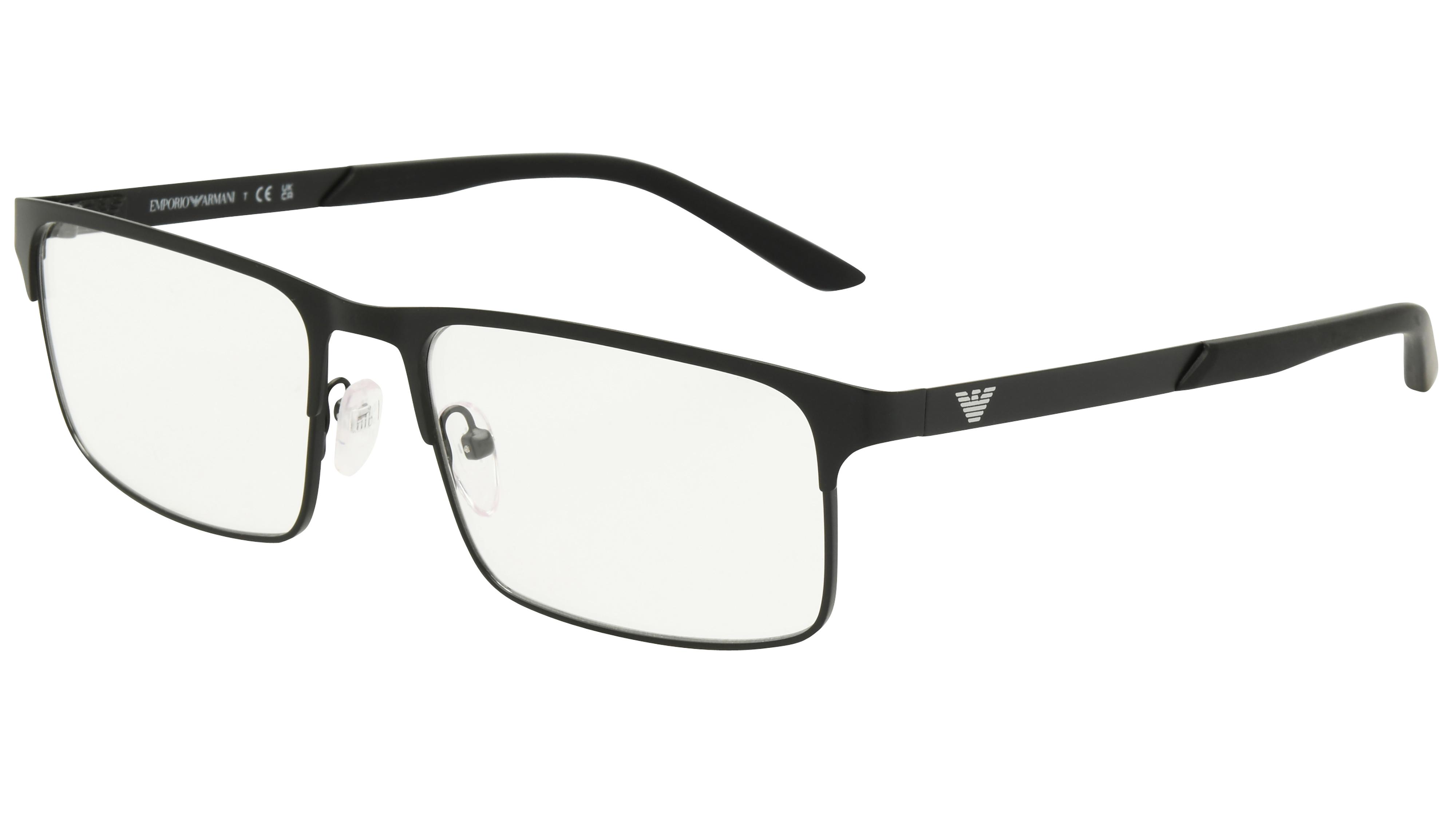 Lunettes de vue Emporio Armani Homme Noir Rectangle EA1170 Trois-Quart