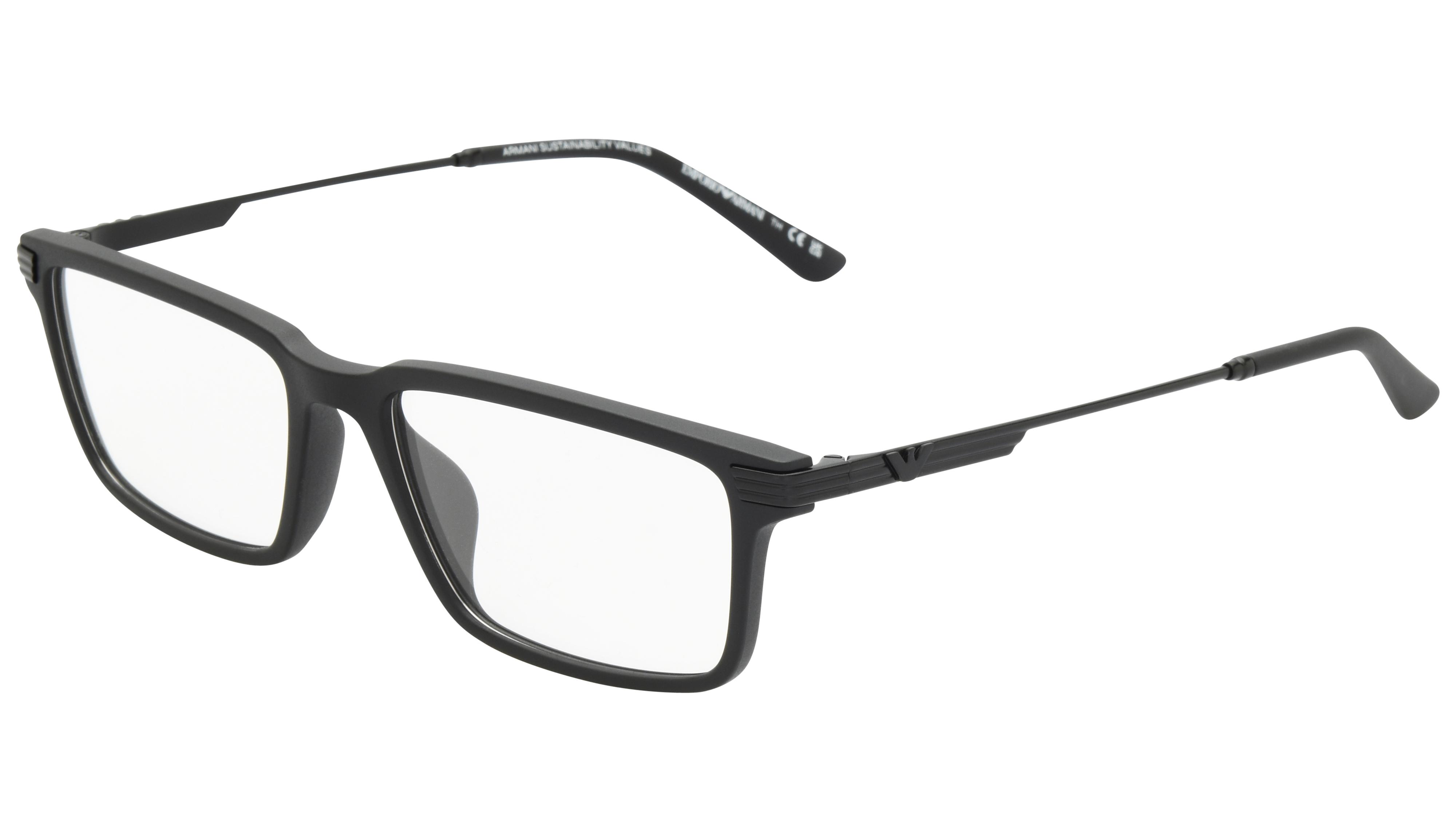 Lunettes de vue Emporio Armani Homme Noir Rectangle ea3268u Trois-Quart