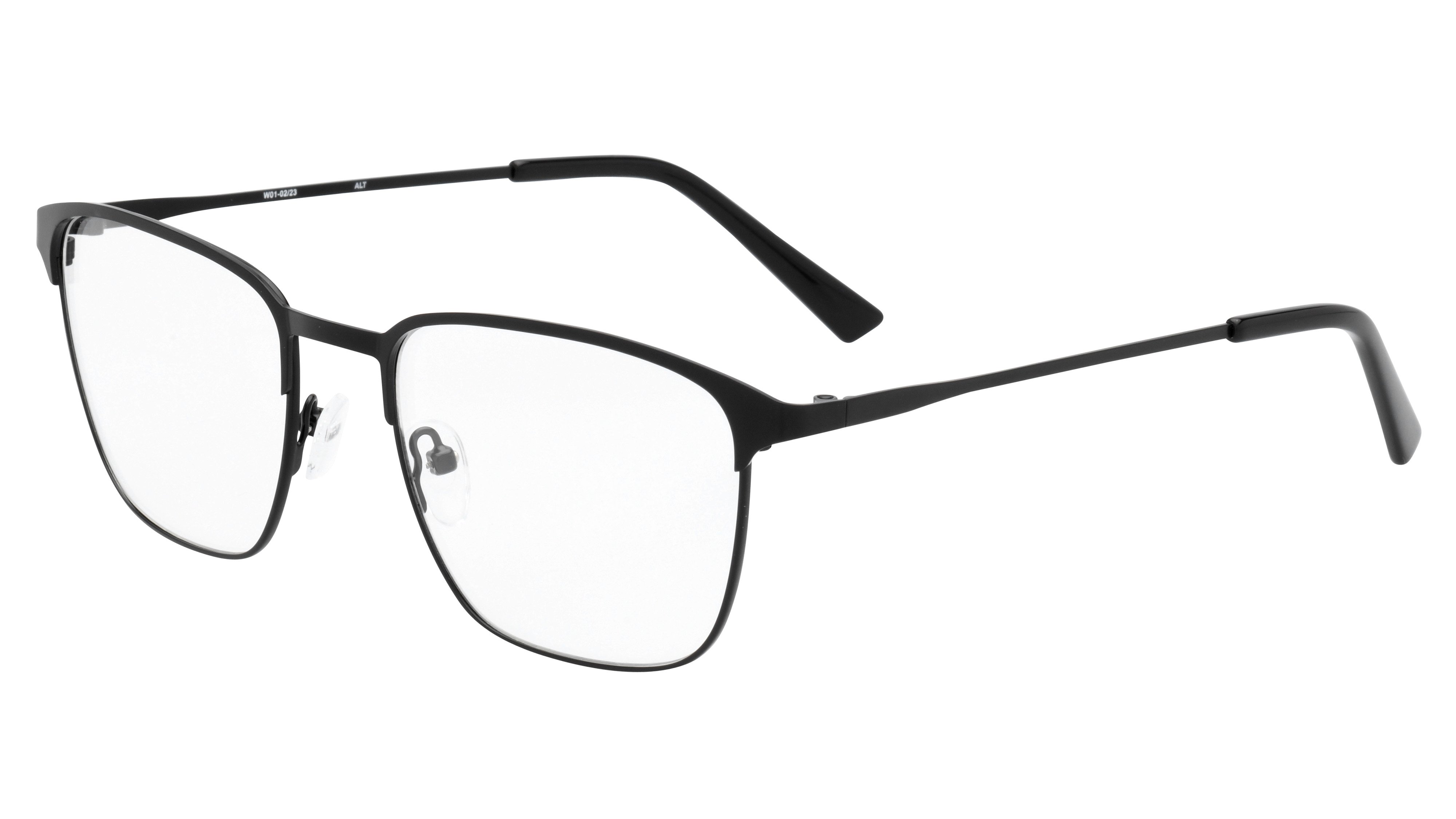 Lunettes de vue Alternance Homme Noir Rectangle Alt23104 Trois-Quart