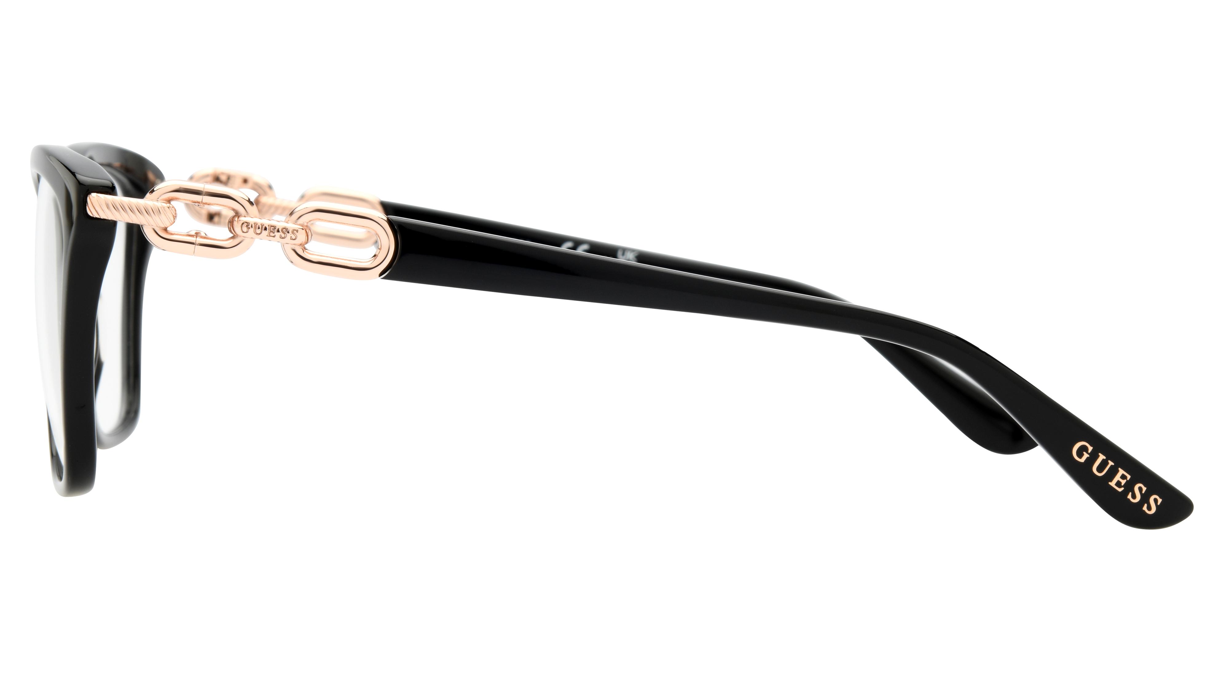 Lunettes de vue Guess Femme Noir Rectangle Gu50181 Gauche