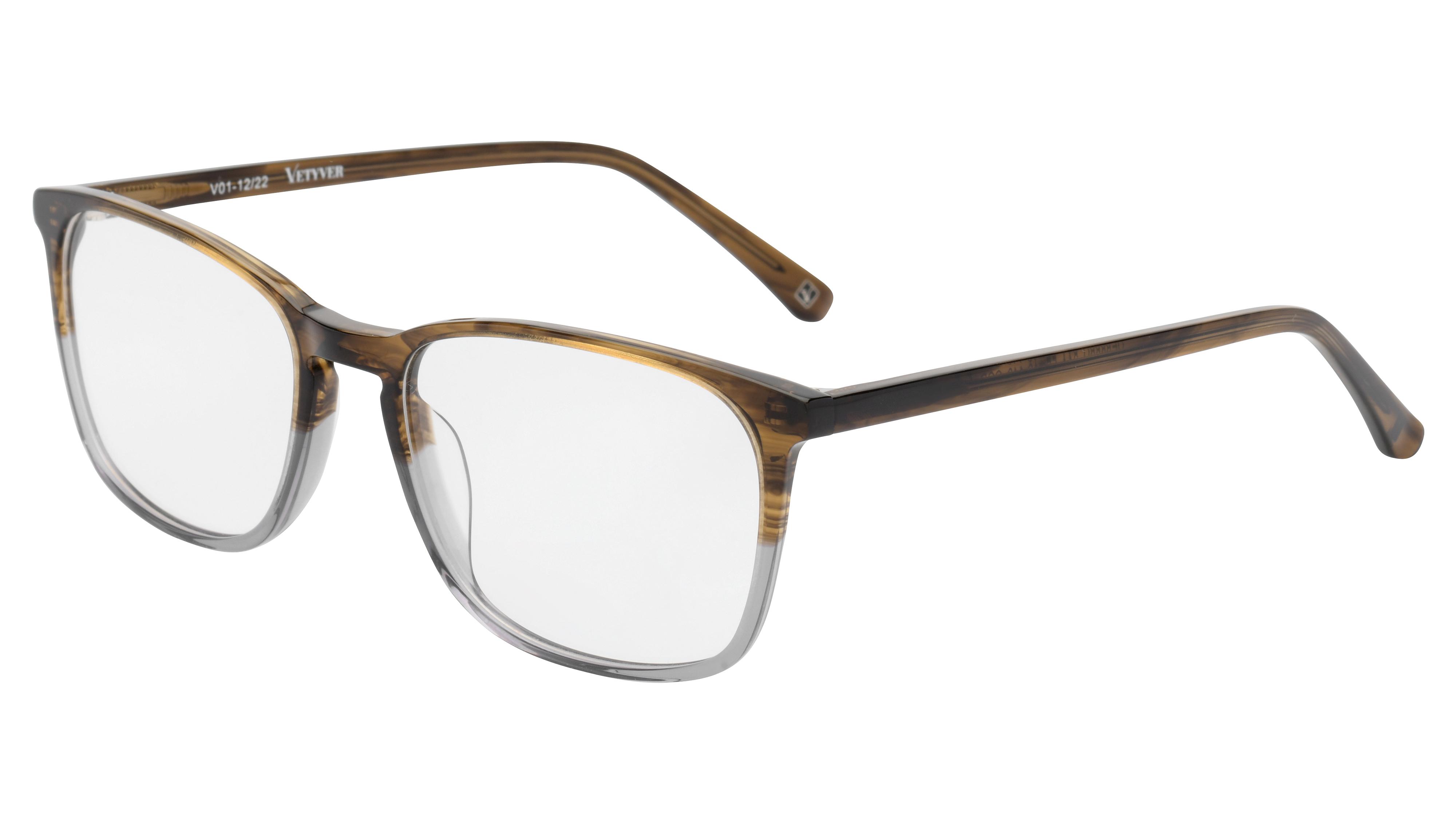 Lunettes de vue Vetyver Homme Marron Rectangle Ve2302H Trois-Quart