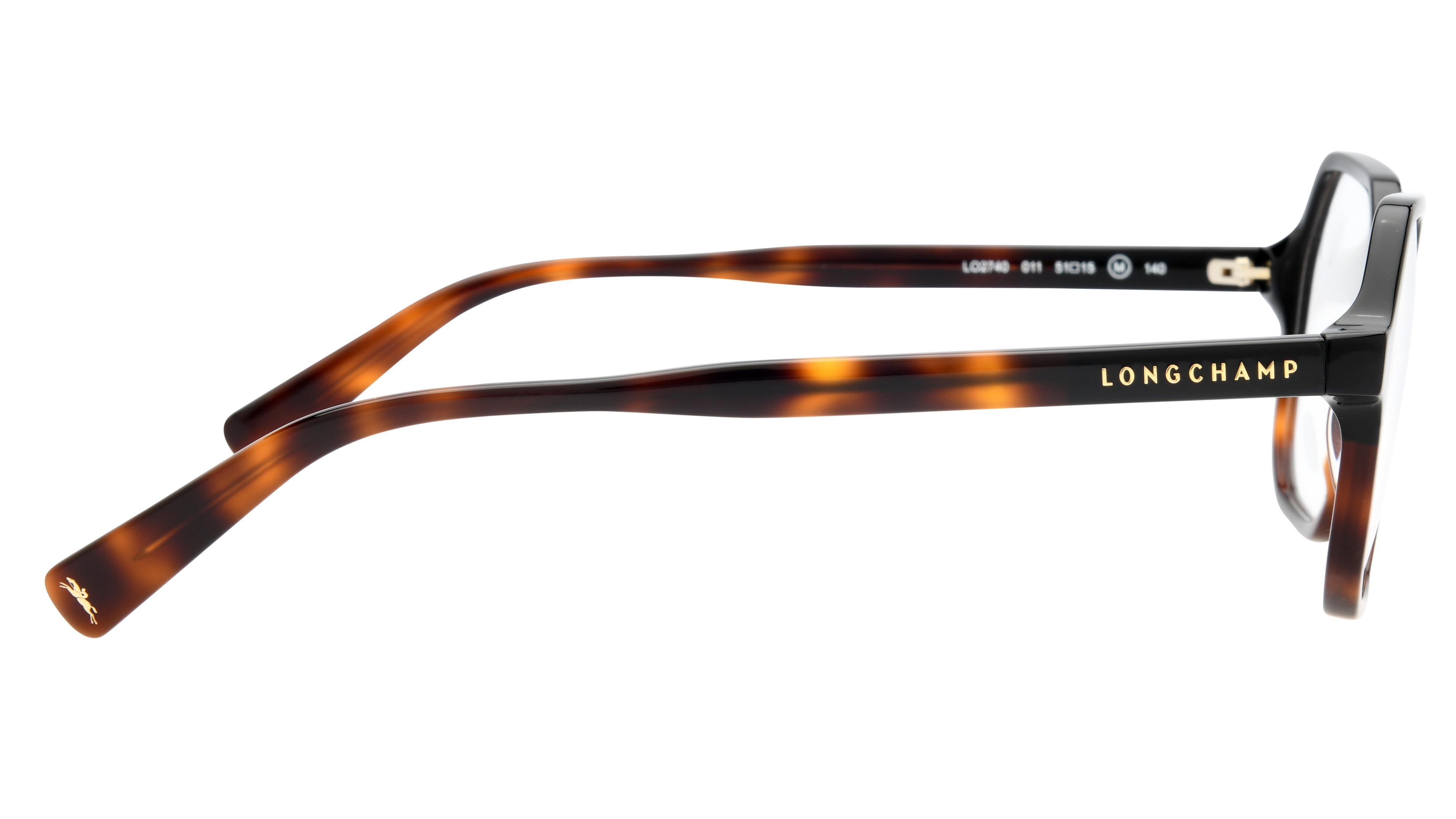 Lunettes de vue Longchamp Femme Noir Carré Lo2740 Droite