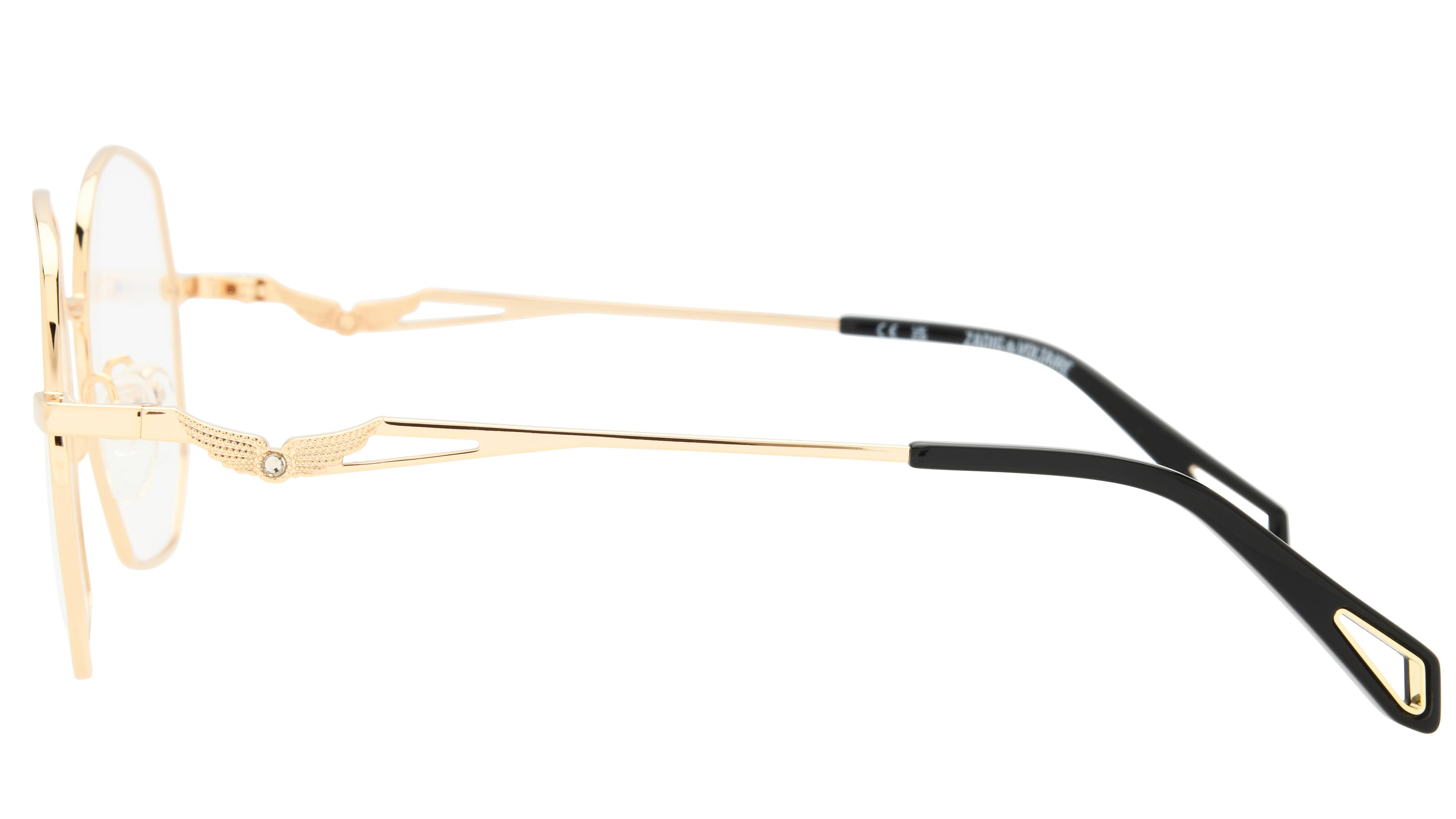 Lunettes de vue Zadig & Voltaire Femme Or Ronde VZV474S Gauche