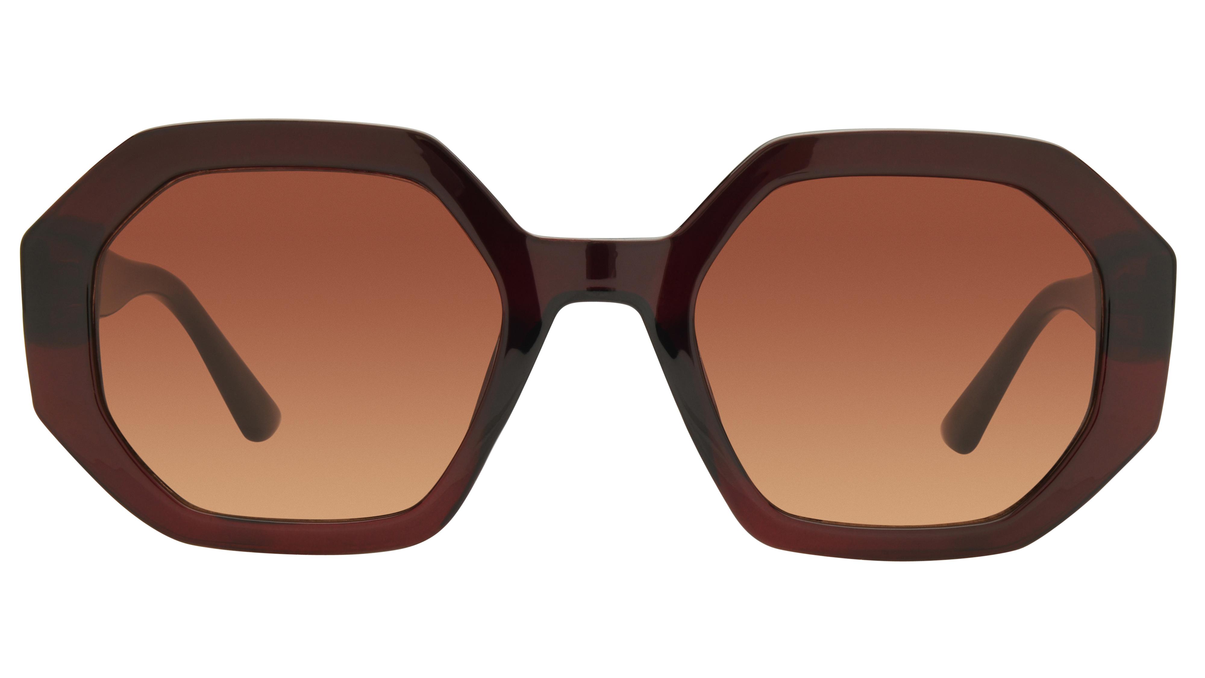 Lunettes de soleil VIP Femme Marron Tonneau vip2603 Face