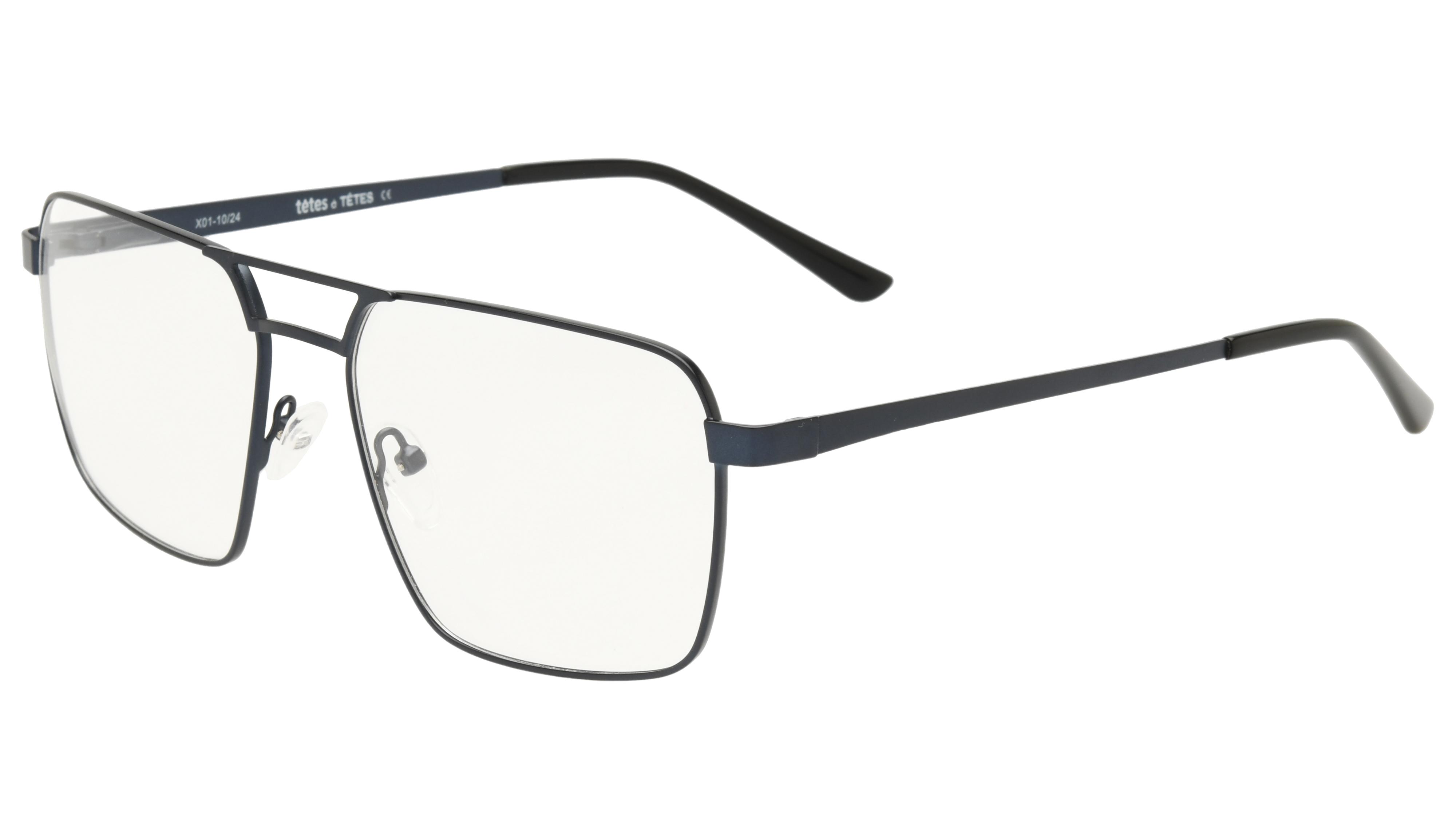 Lunettes de vue têtes à TETES Homme Bleu Aviateur Tat2503 Trois-Quart