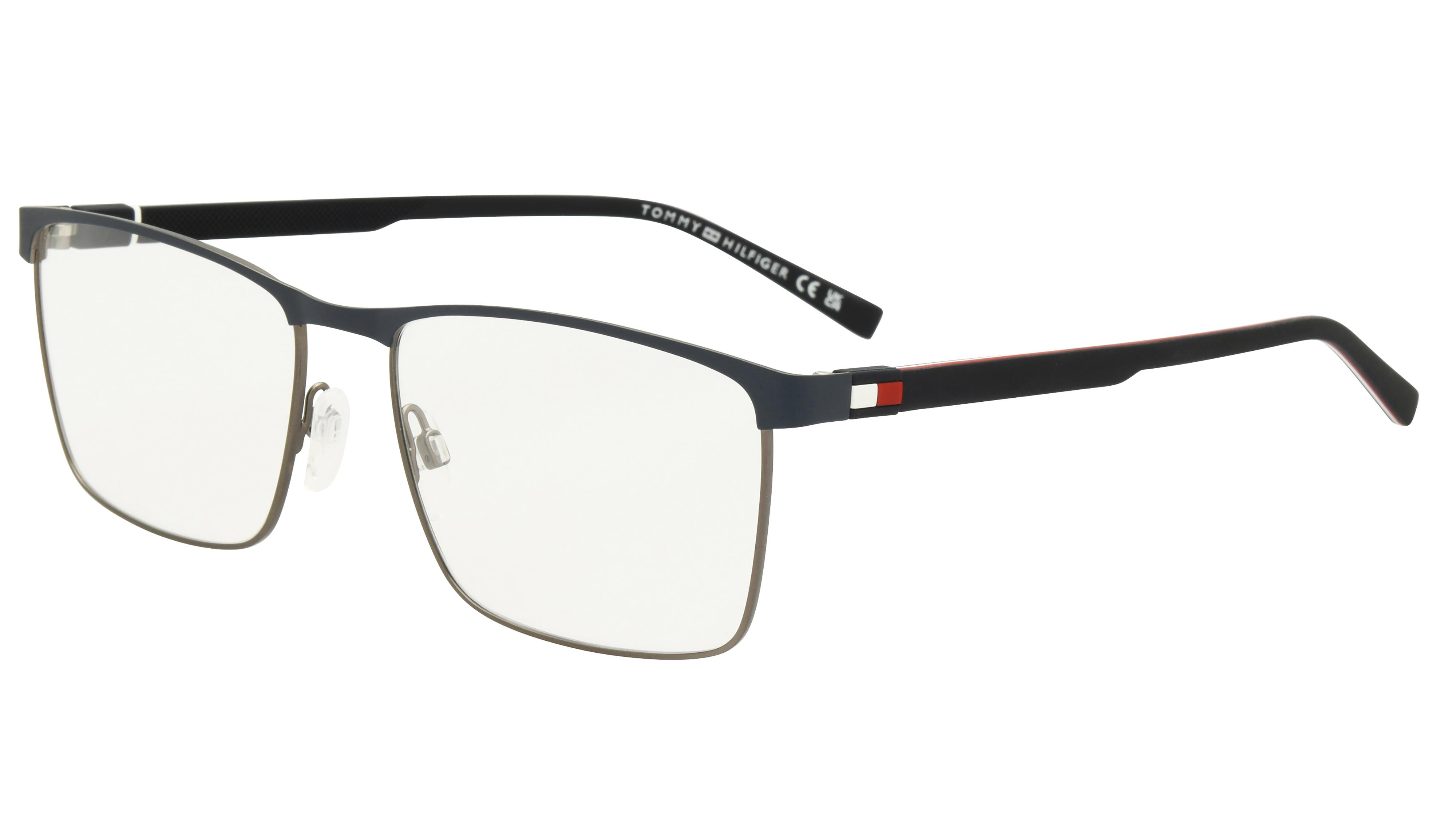 Lunettes de vue Tommy Hilfiger Homme Bleu Rectangle Th2278 Trois-Quart