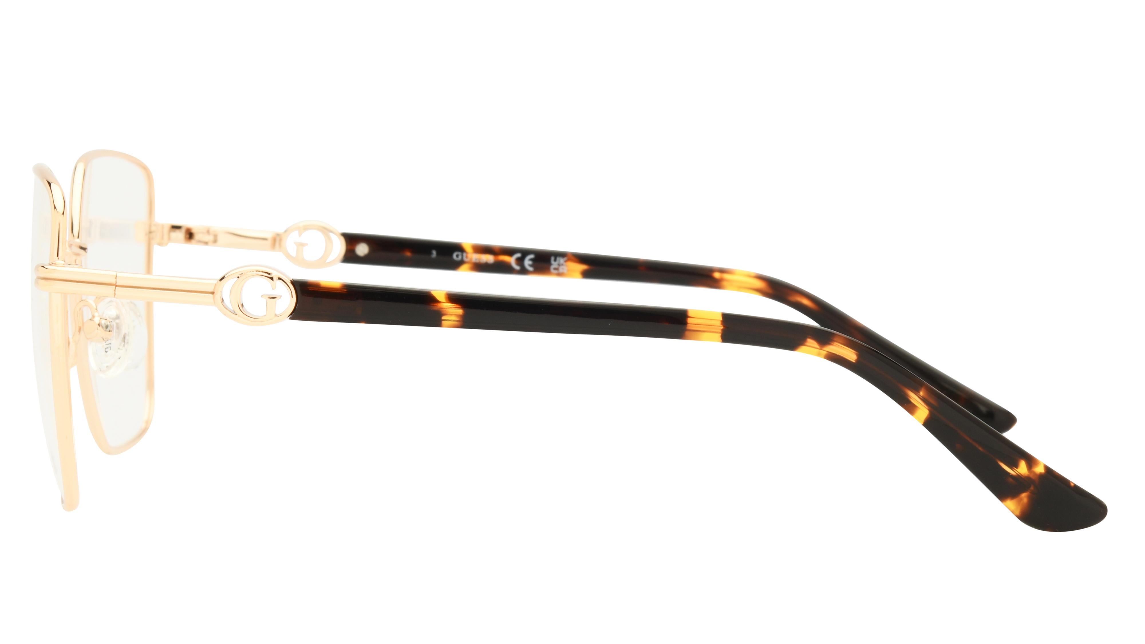 Lunettes de vue Guess Femme Or Carré Gu50313 Gauche