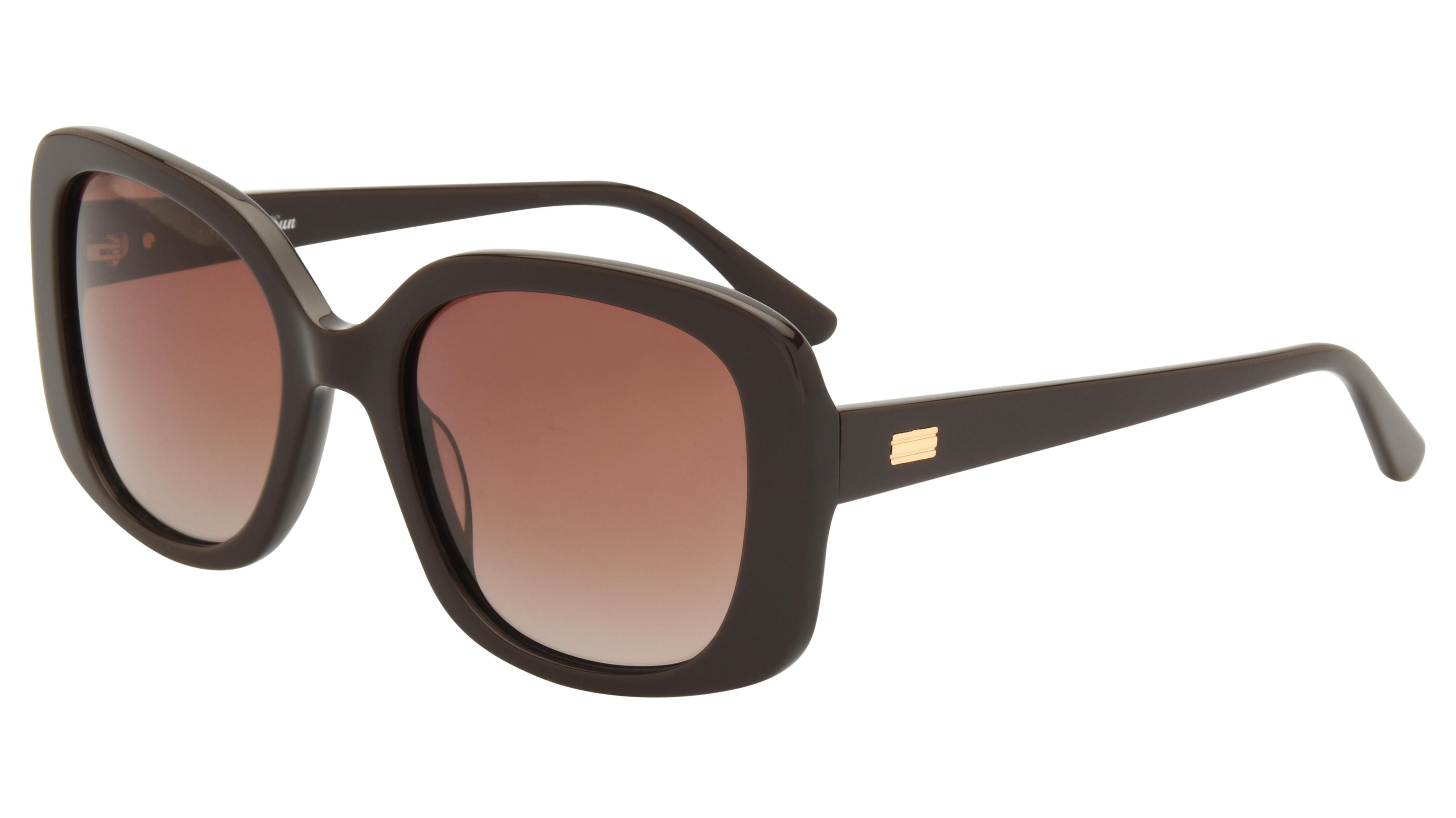 Lunettes de soleil Pol&Sun Femme Marron Rectangle Pos2602 Trois-Quart