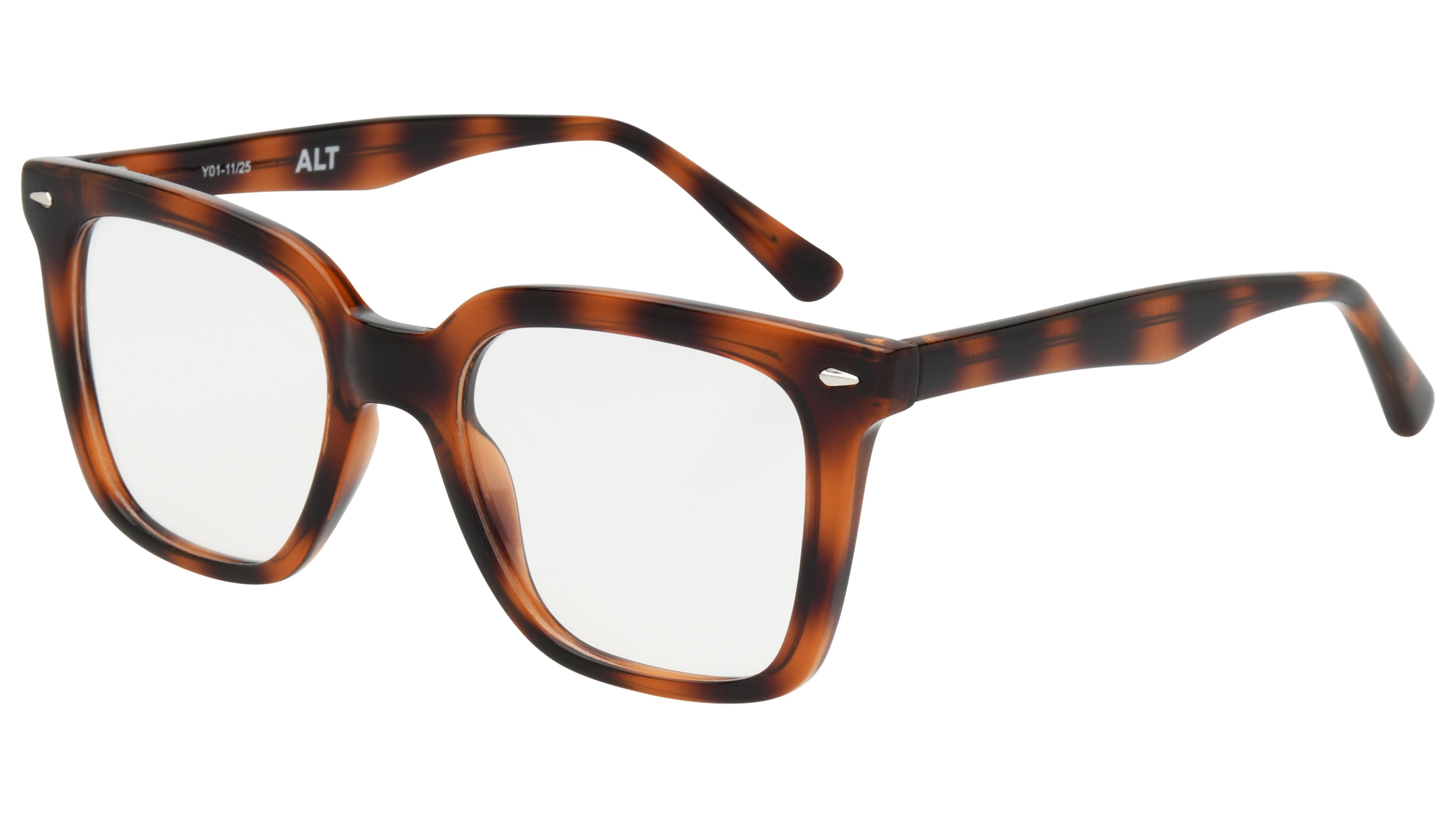 Lunettes de vue Alternance Femme Ecaille Carré alt26107 Trois-Quart
