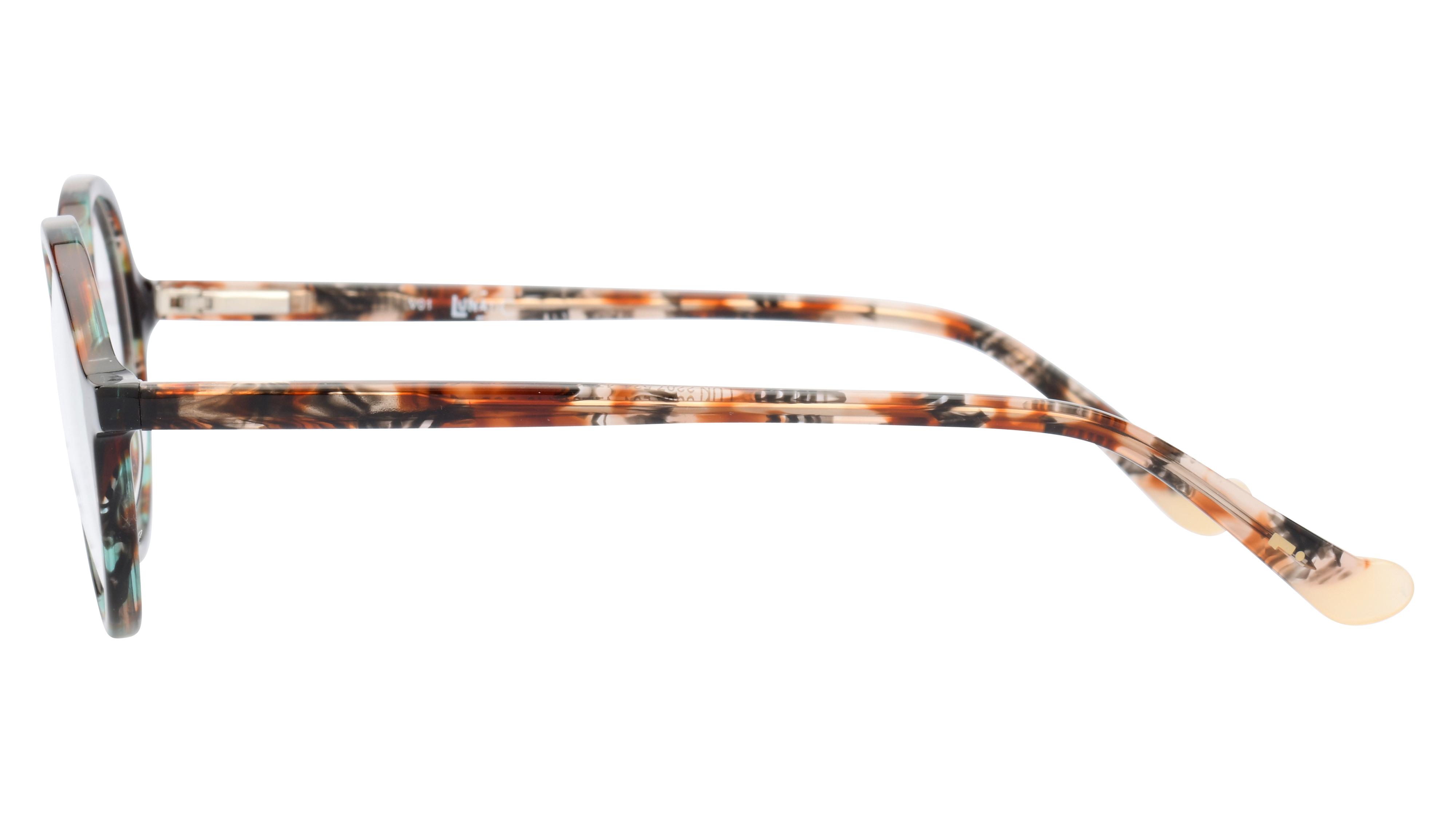 Lunettes de vue Lunatic Femme Bleu Ronde Lun2207 Gauche