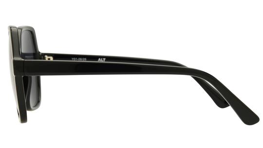 Lunettes de soleil Alternance Femme Noir Tonneau Alt25202 Gauche