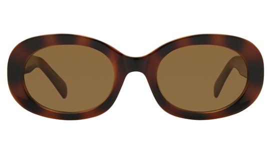 Lunettes de soleil Alternance Femme Marron Ovale Alt24204 Face