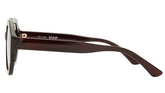 Lunettes de soleil VIP Femme Marron Tonneau vip2603 Gauche
