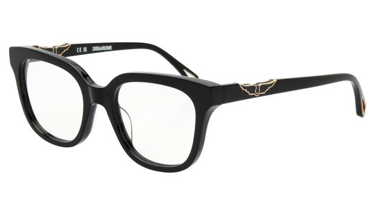 Lunettes de vue Zadig & Voltaire Femme Noir Rectangle Vzv427 Trois-Quart