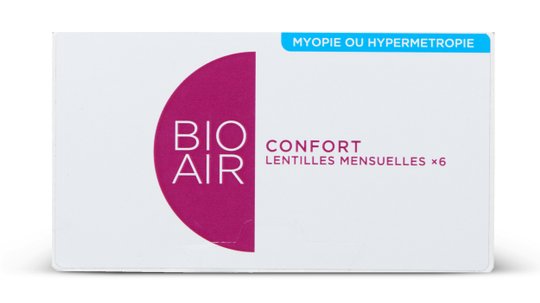 Lentilles de contact Bio Air Confort mensuelle Boîte de 6