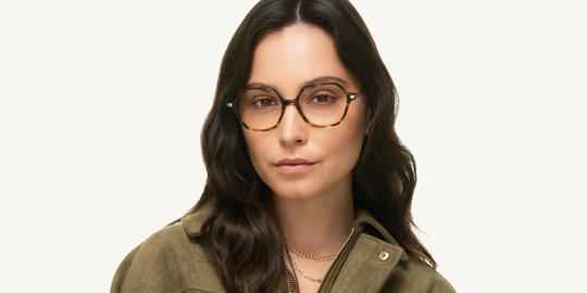 Lunettes de vue Siralya Femme Marron Tonneau Sir2508 Face