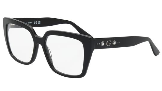 Lunettes de vue Guess Femme Noir Carré Gu50174 Trois-Quart
