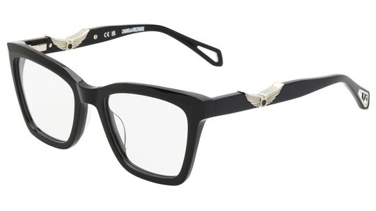 Lunettes de vue Zadig & Voltaire Femme Noir Carré VZV476 Trois-Quart