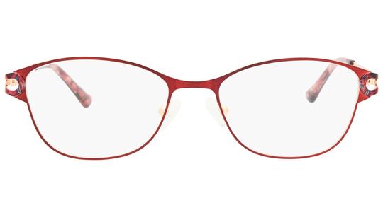 Lunettes de vue Baïa Femme Rouge Rectangle Baa2602 Face