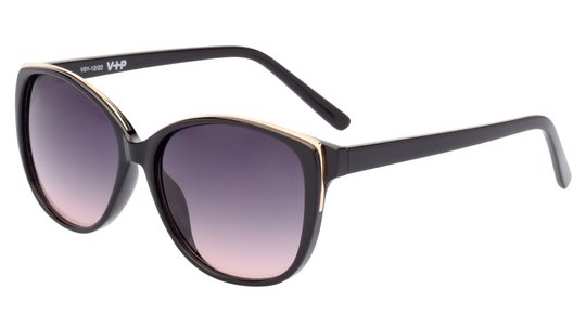 Lunettes de soleil VIP Femme Noir Carré Vip2315 Trois-Quart