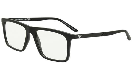Lunettes de vue Emporio Armani Homme Noir Rectangle EA3253 Trois-Quart