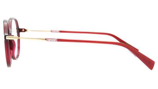 Lunettes de vue Levi's Femme Rouge Ronde Lv1074 Gauche