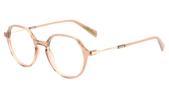 Lunettes de vue Levi's Femme Marron Ronde Lv1074 Trois-Quart