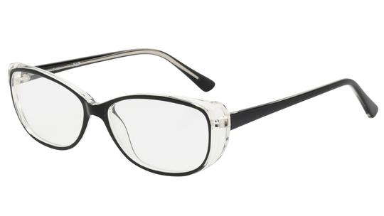 Lunettes de vue Alternance Femme Noir Rectangle Alt25112 Trois-Quart