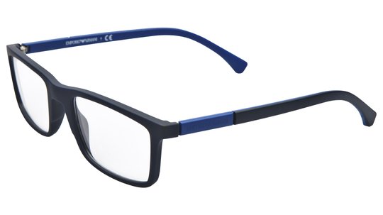 Lunettes de vue Emporio Armani Ea3152 5754 Bleu Mat Rectangle - Lynx Optique