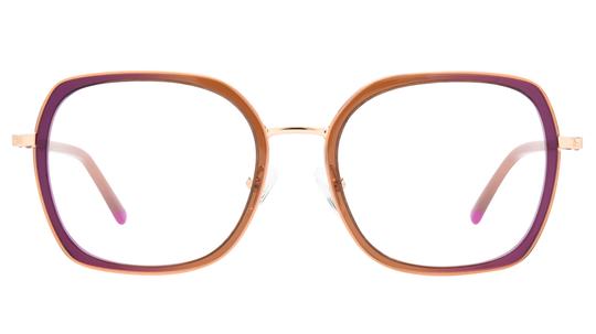 Lunettes de vue Lunatic Femme Marron Carré Lun2602 Face