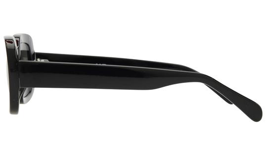Lunettes de soleil Alternance Mixte Noir Rectangle Alt25216 Gauche
