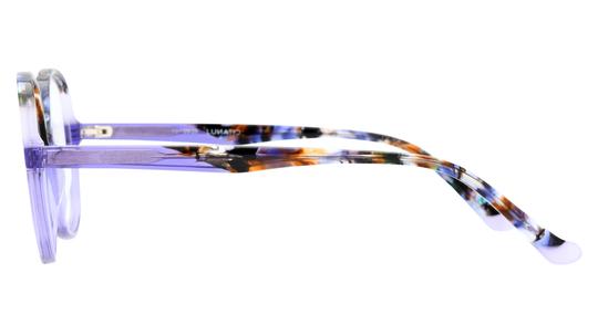 Lunettes de vue Lunatic Femme Violet Tonneau Lun2603 Gauche