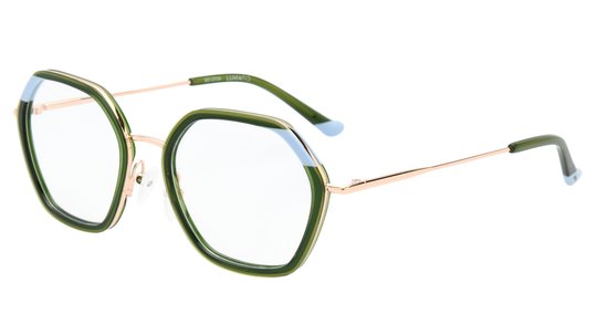 Lunettes de vue Lunatic Femme Vert Carré Lun2405 Trois-Quart