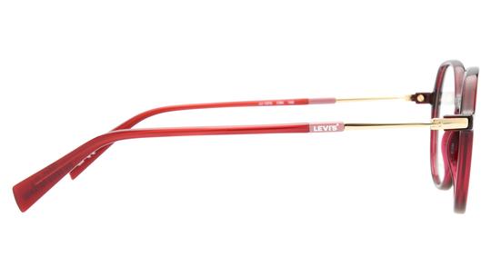 Lunettes de vue Levi's Femme Rouge Ronde Lv1074 Droite
